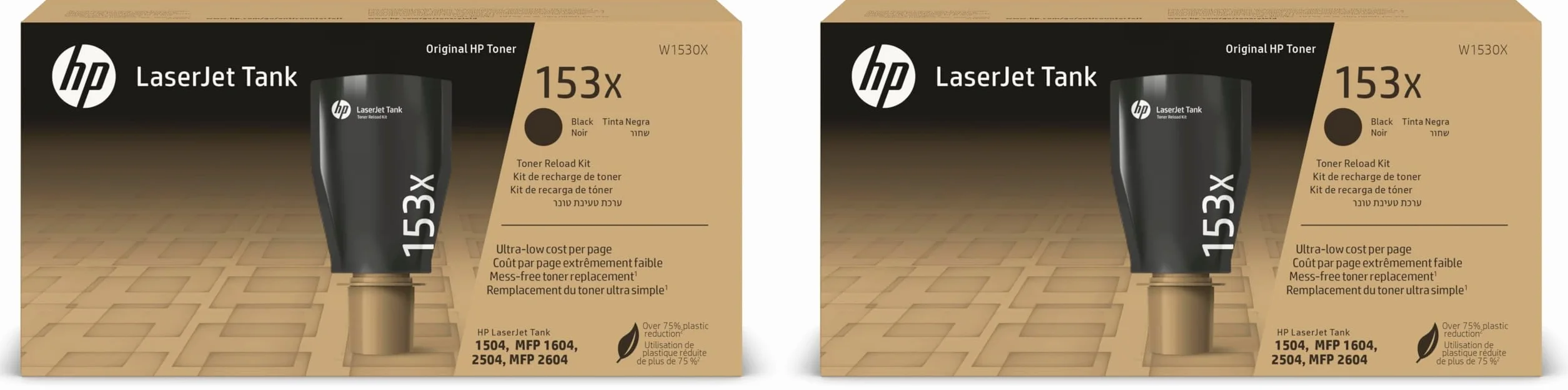 HP Kit de Recarga de tóner Original 153X LaserJet Tank Negro (Paquete de 2)