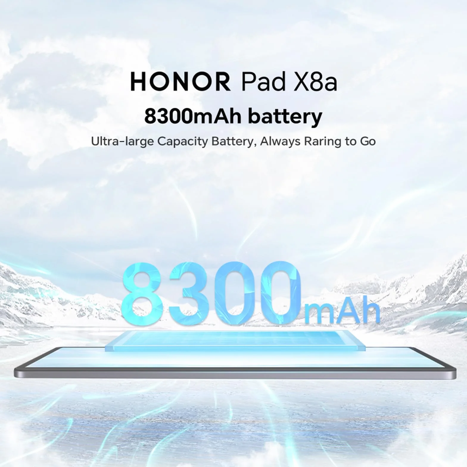 Honor Pad X8A 4GB 128GB, Ampliable hasta 1TB, WiFi Tablet, Pantalla de 11 Pulgadas 90Hz, Snapdragon 680, 4 Altavoces, Batería 8300mAh, Cuerpo Metálico, Android 14, Google Service, Gris