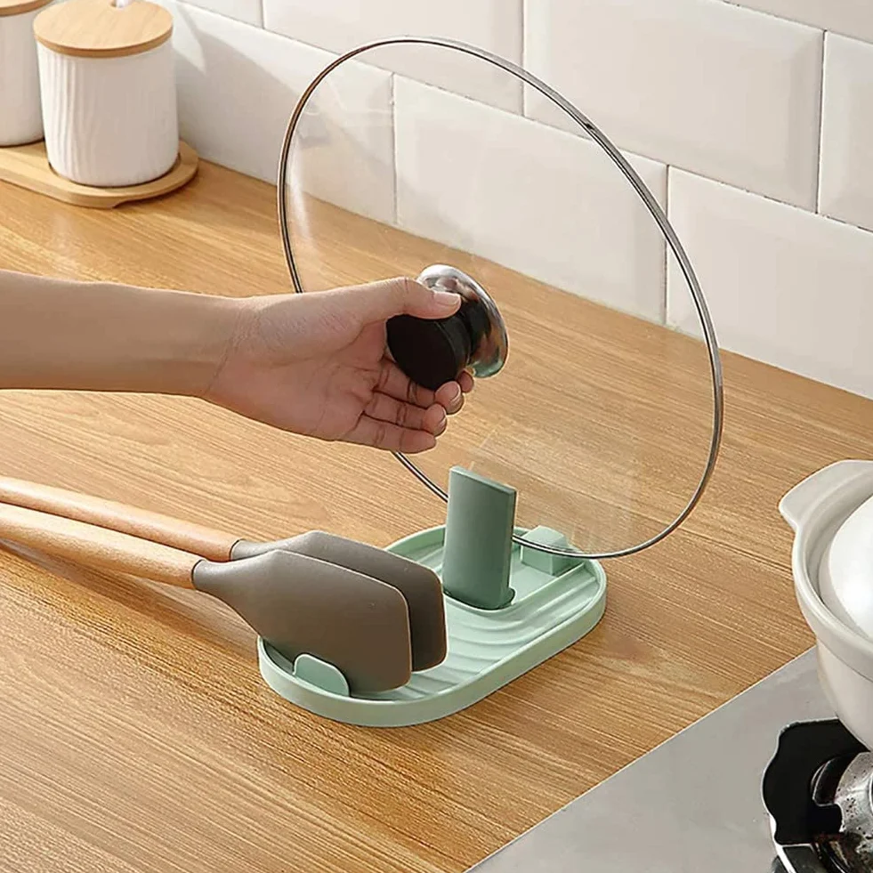 Bandeja Multifuncional para Utensilios de Cocina, Soporte para Tapas de Ollas y Cubiertos, 2 Piezas