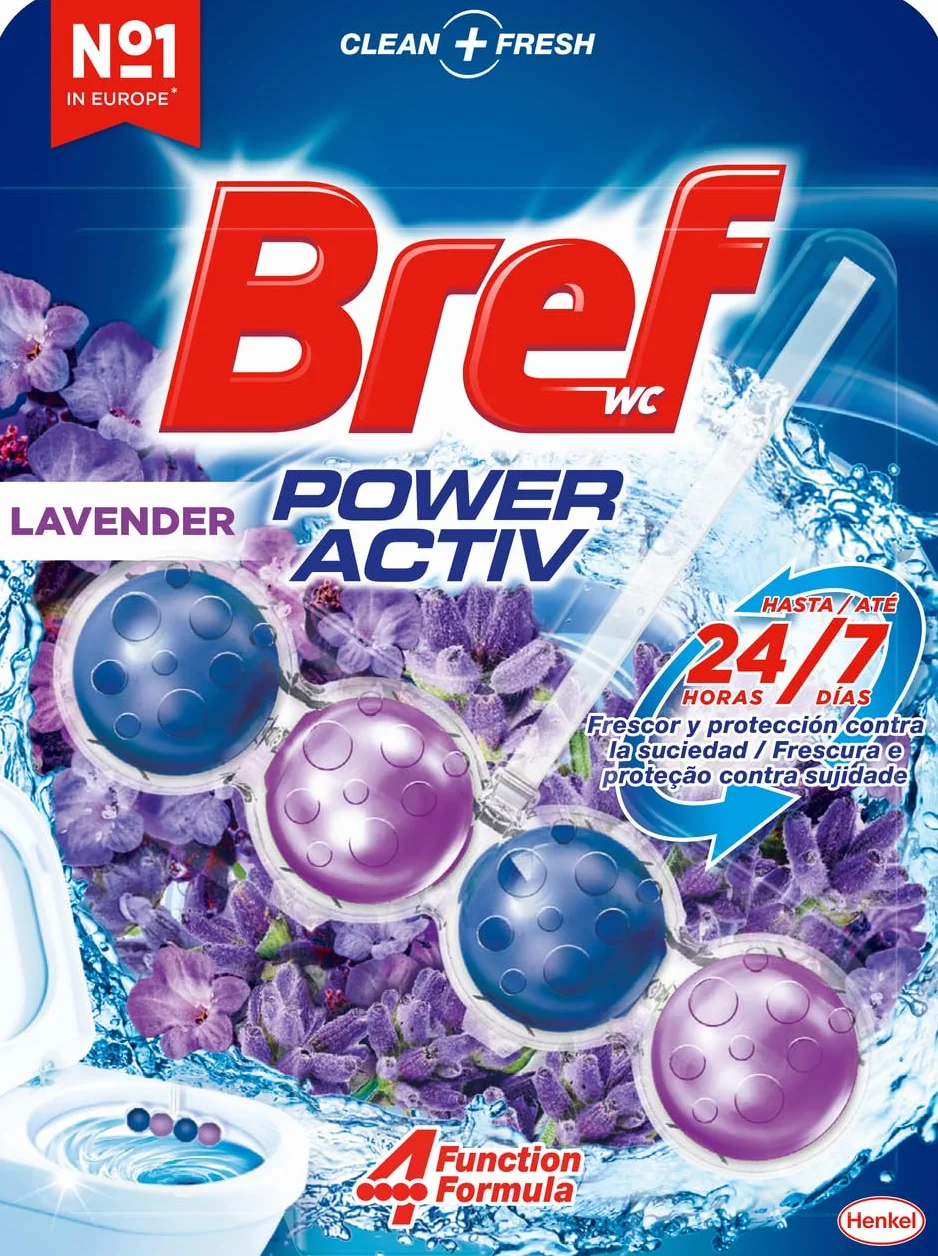Bref Power Activ Lavanda Cesta WC Limpiador Baño Antical Pack 10 Unidades