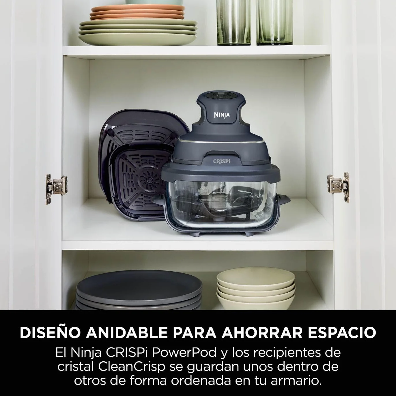 Ninja CRISPi Freidora de Aire 3.8L 1700W 4 en 1 Gris FN101EUGY