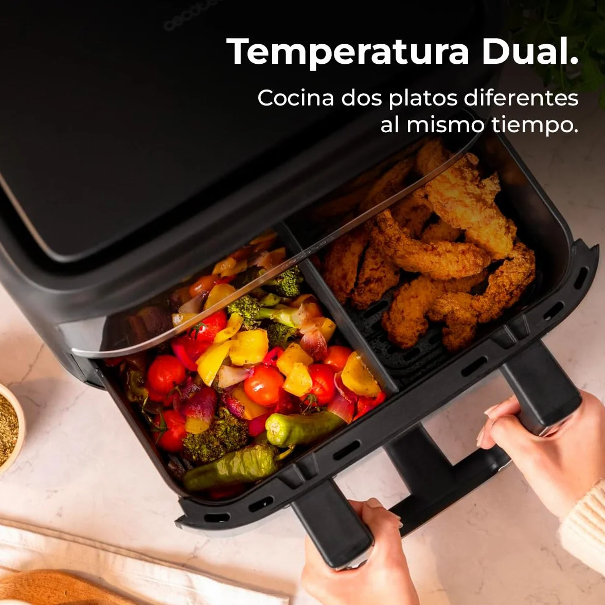Cecotec Cecofry Dual 9000 Freidora de Aire sin Aceite 9L 2850W