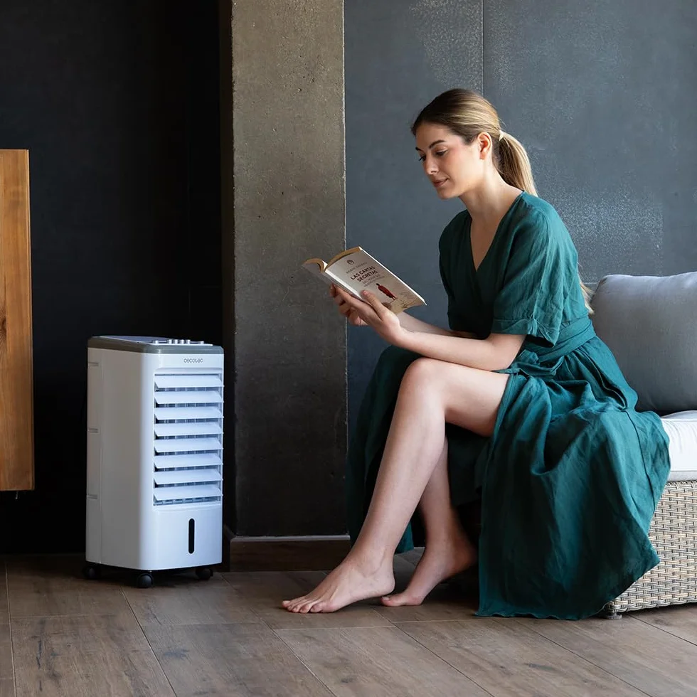 Cecotec Climatizador Evaporativo EnergySilence 3500 Cool Compact 65 W Depósito 3,5 L 3 Velocidades Oscilación 70º Ruedas multidireccionales