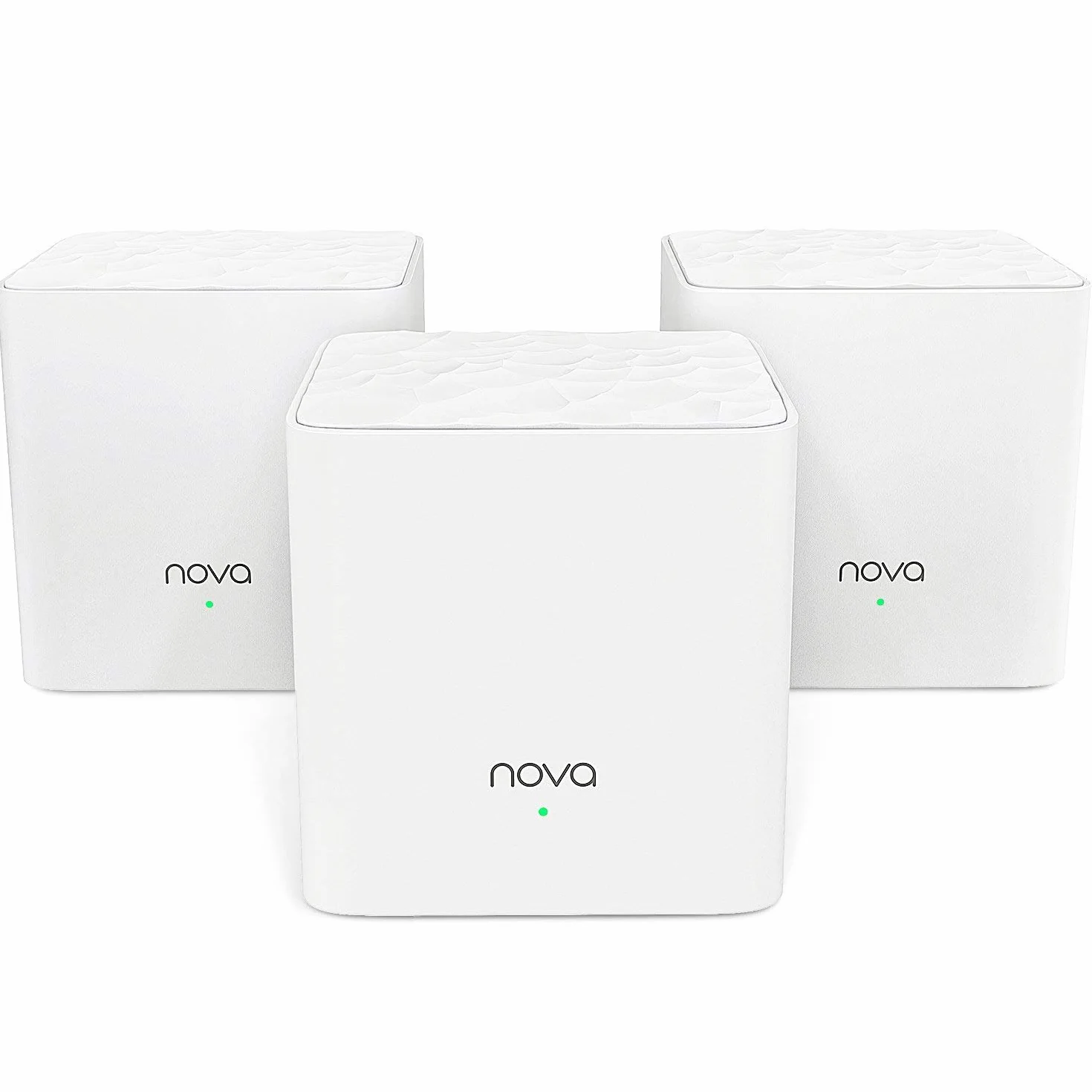 Tenda Nova MW3 (3-Pack) - WiFi Mesh de Doble Banda AC1200, 2× Puertos 100/10 Mbps Cada Unidad, Cobertura hasta 270 m², Mu-MIMO, Control Parental, Plug and Play, Red de Invitados