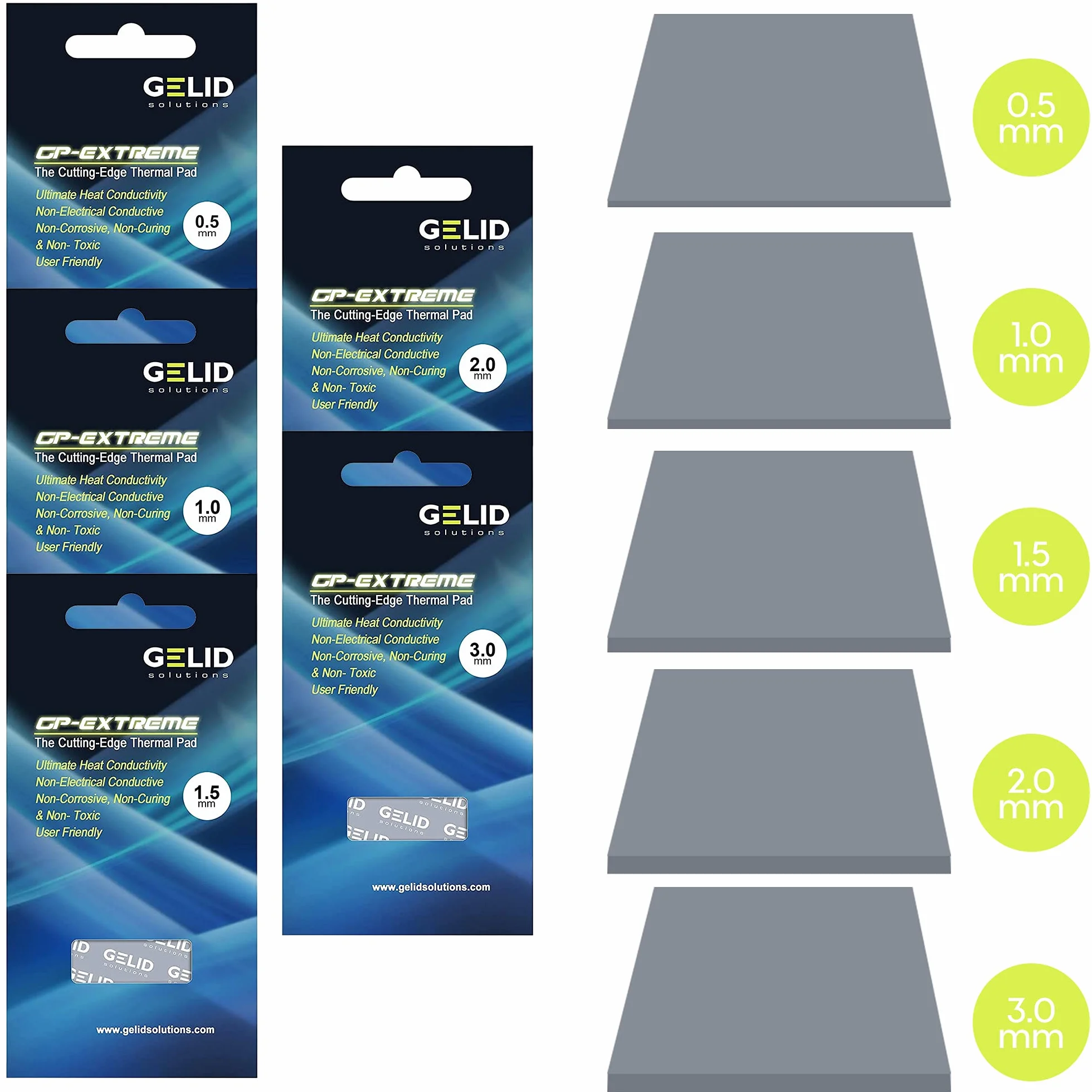 Gelid Solutions GP-Extreme 12W-Almohadilla térmica 80x40x2.0 (2 piezas) Excelente conducción del calor, relleno ideal para huecos. Fácil instalación. 80x40x2.0 (2 piezas)