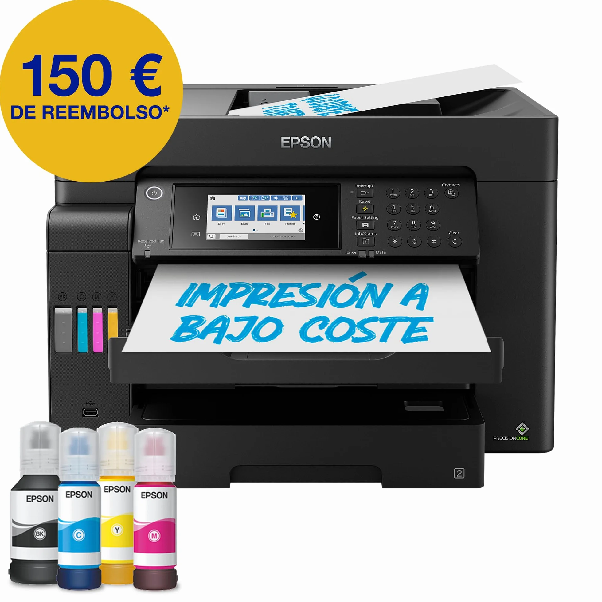 Epson Impresora multifunción EcoTank ET-16605 A3+ con depósito de Tinta, conexión Wi-Fi y fax
