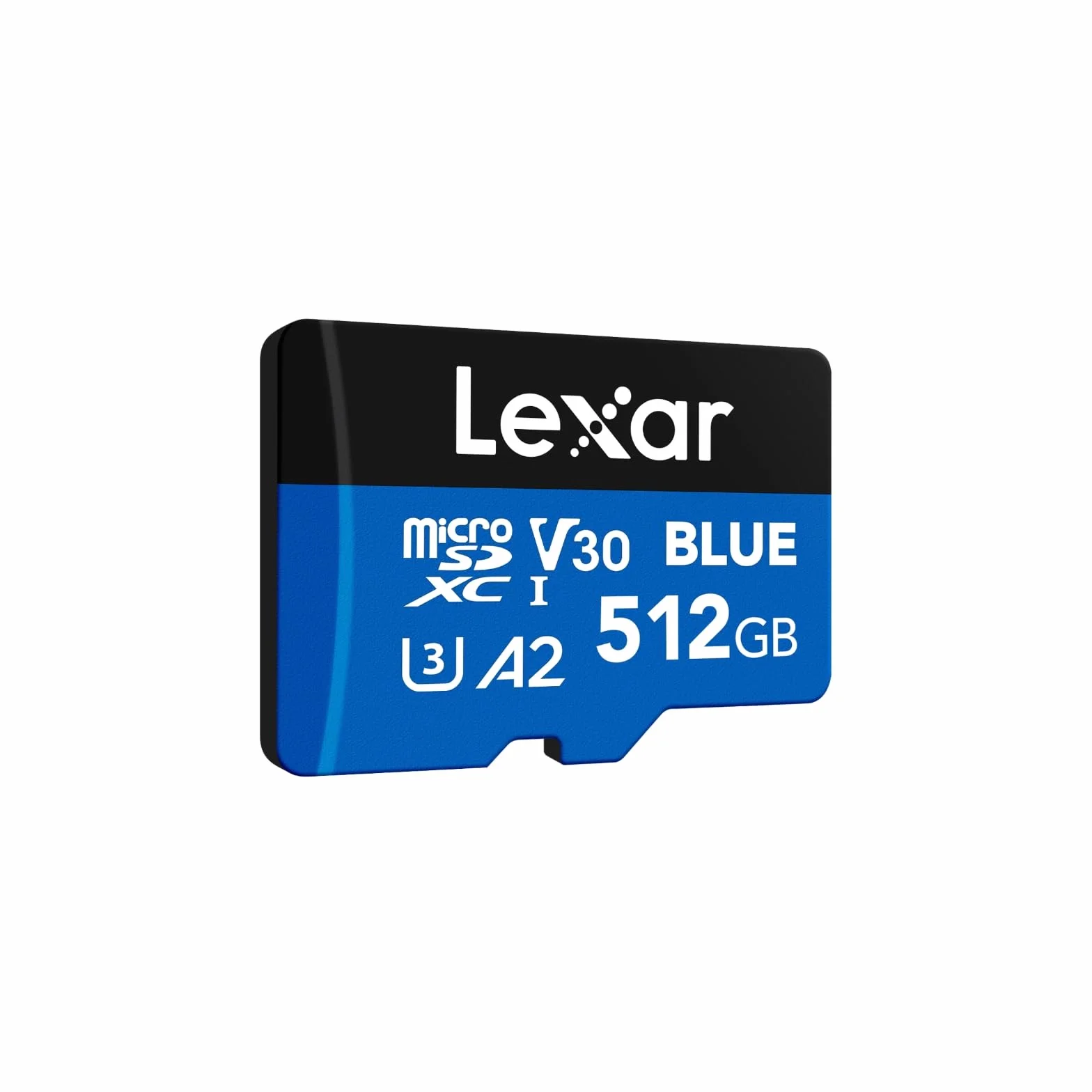 Lexar Blue Tarjeta Micro SD 512GB, hasta 160 MB/s ectura, Tarjeta microSDXC UHS-I, C10, U3, V30, A2, Full-HD 4K, Tarjeta de Memoria de Alta Velocidad para Smartphones/tabletas/cámaras de acción