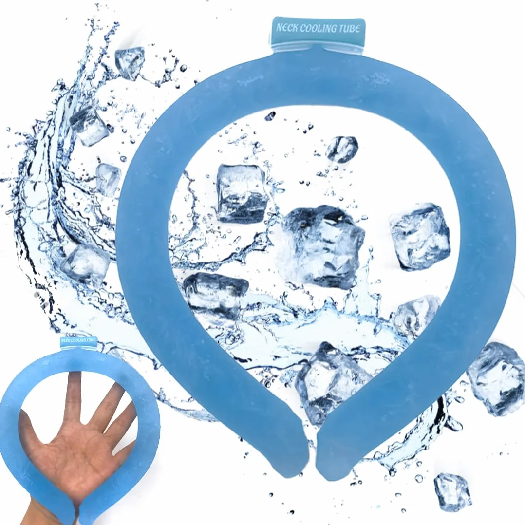 Tubo de enfriamiento para el cuello, envolturas de cuello reutilizables para el calor del verano, la refrigeración comienza a 28 °C, alivio de sofocos y fiebre, banda inteligente para el cuello para