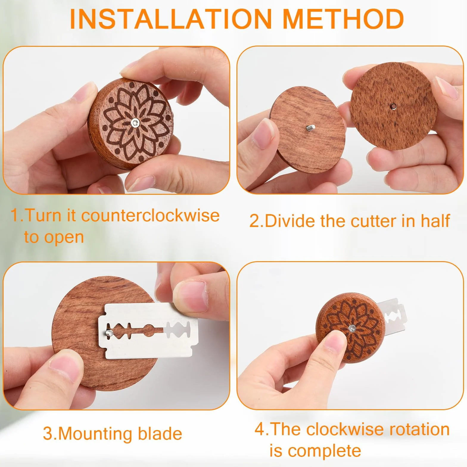 Cuchillo de Panadero para Greñar Masa con 5 Cuchillas Intercambiables de Acero Inoxidable