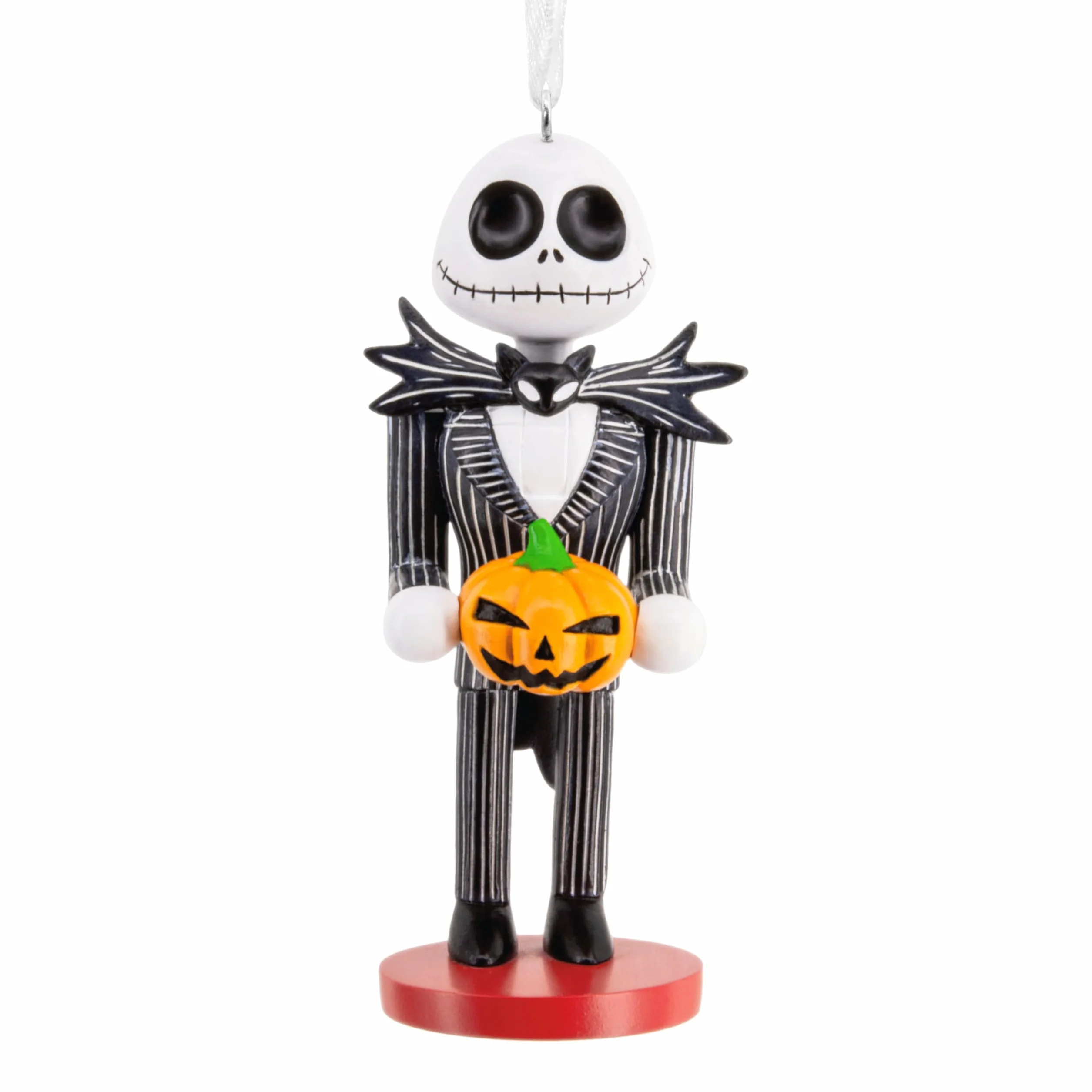 Hallmark Jack Skellington Adorno de Cascanueces Decoración de Árbol Pesadilla Antes de Navidad Coleccionable Negro Blanco