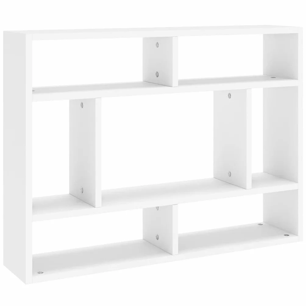 vidaXL Estantería de Pared Flotante Madera Contrachapada Blanco 75x16x55 cm