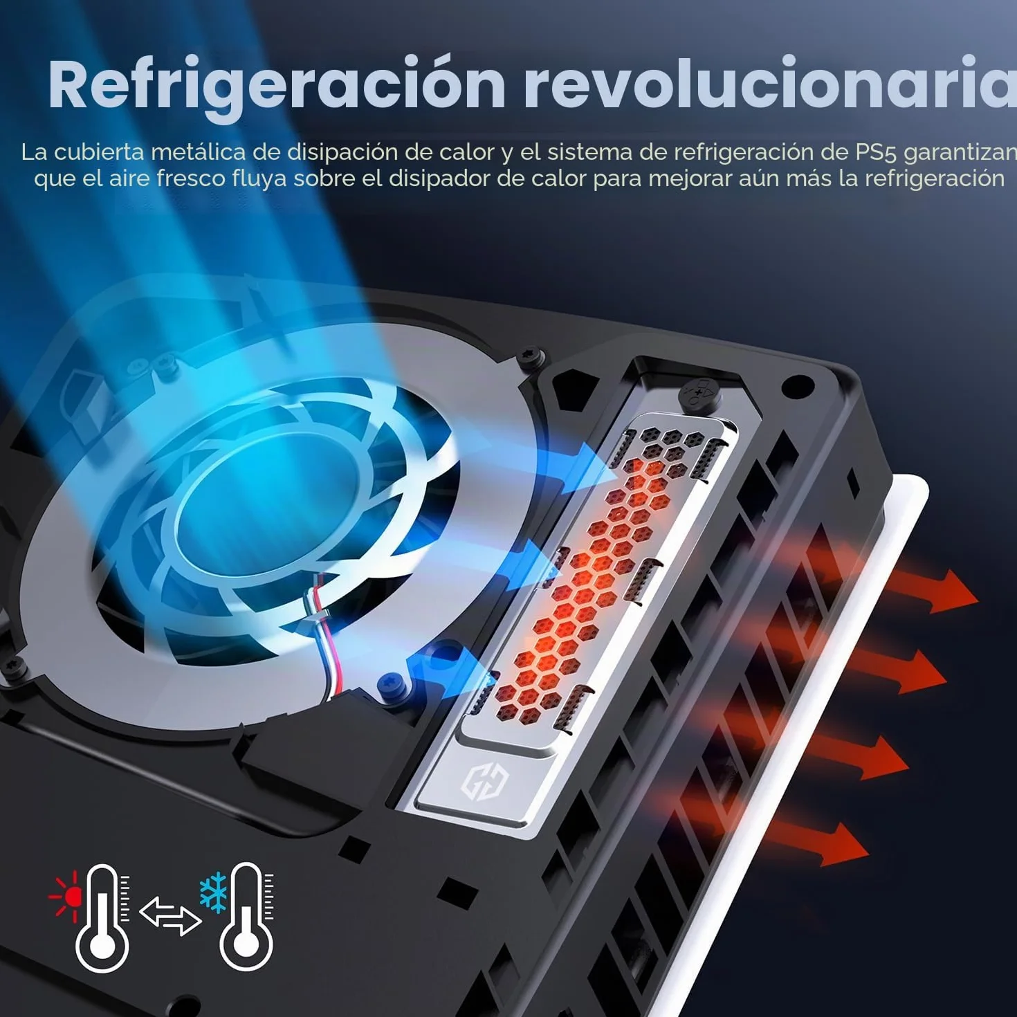 GRAUGEAR HeatPipe para SSD M.2 NVMe (2280), PS5 Pro y PS5 Slim, para expansión de memoria Playstation con cubierta a prueba de polvo