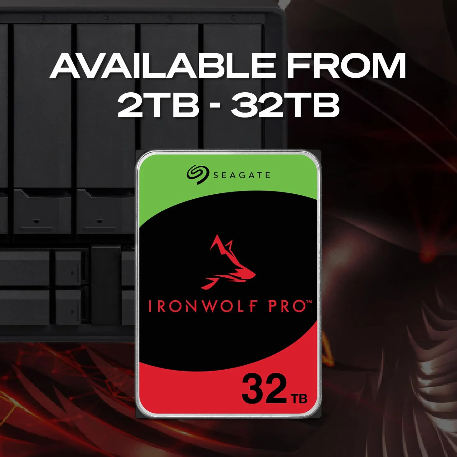 Seagate IronWolf Pro, 14 TB, Enterprise HDD interno - CMR, 3,5 pulgadas, SATA a 6 Gb/s, 7200 RPM, caché de 256 MB para almacenamiento conectado a red RAID, servicios Rescue (ST14000NT001)