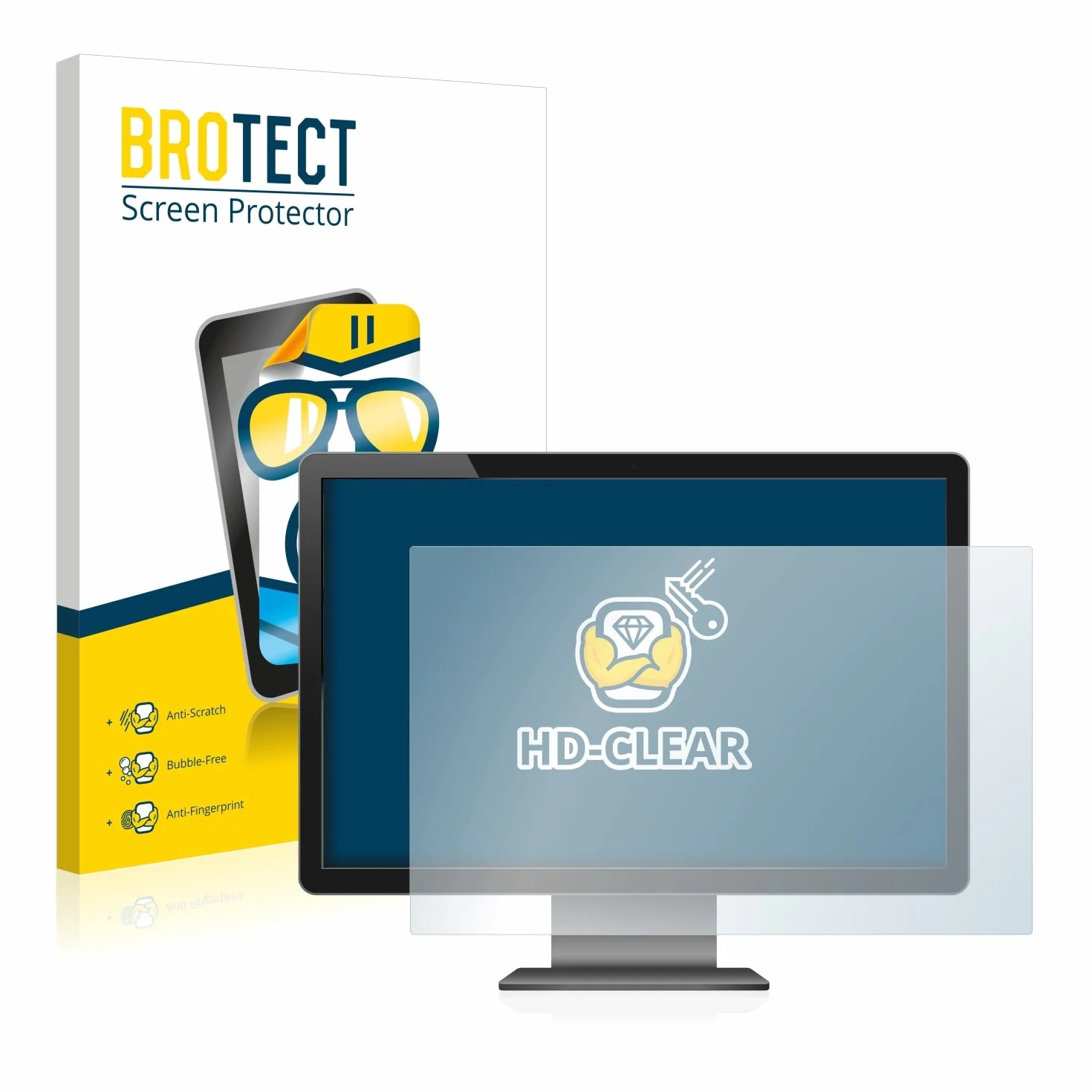 BROTECT 17" Protector Pantalla para Monitores industriales con 17,0 Pulgadas (43.2 cm) [338 x 270 mm, 5:4] Protector Transparente