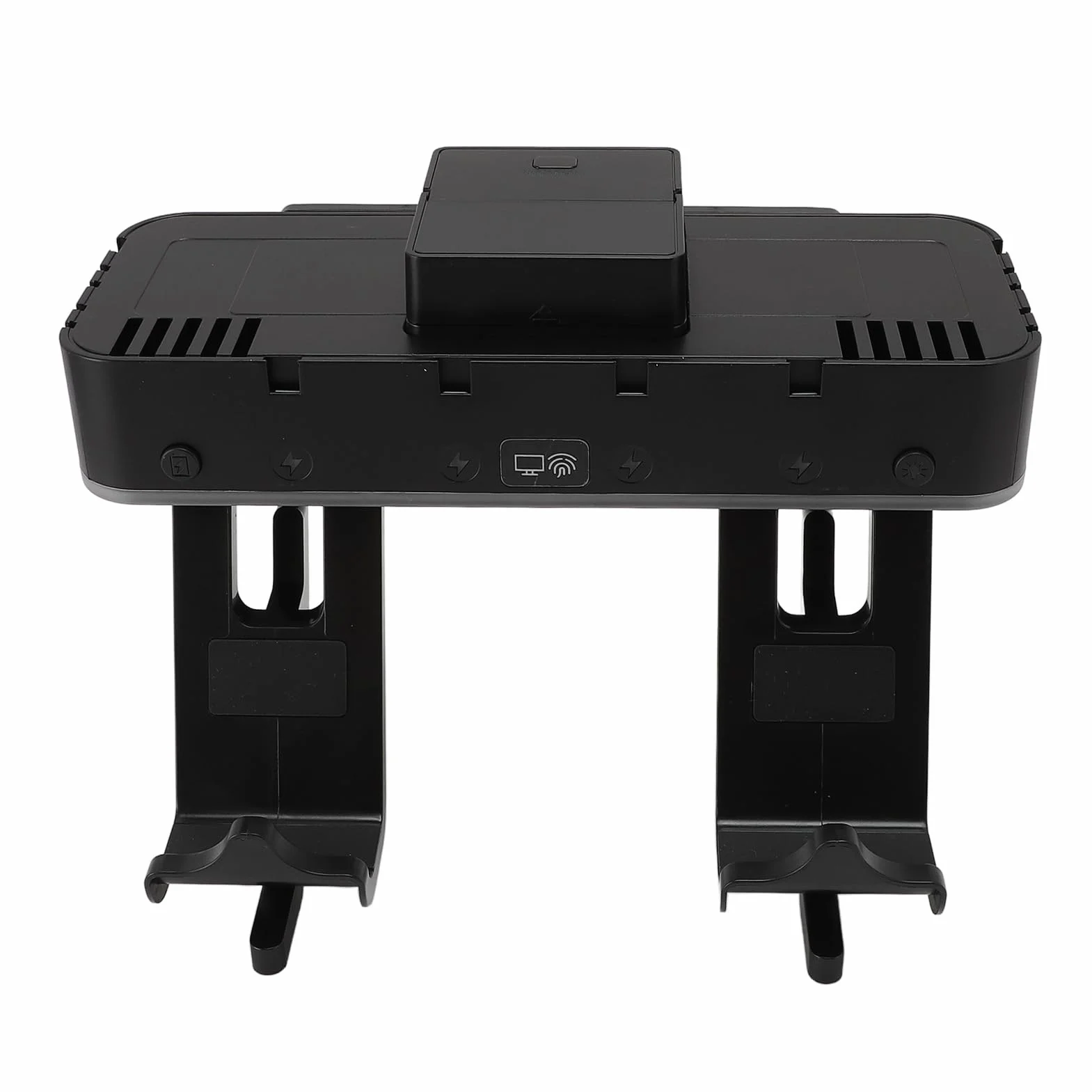 Base de Carga de Pared para Consola de Juegos Estante para Kit de Montaje en Pared con Puertos HDMI 1080P 60Hz, Soporte de Almacenamiento para 10 Juegos, Iluminación RGB,