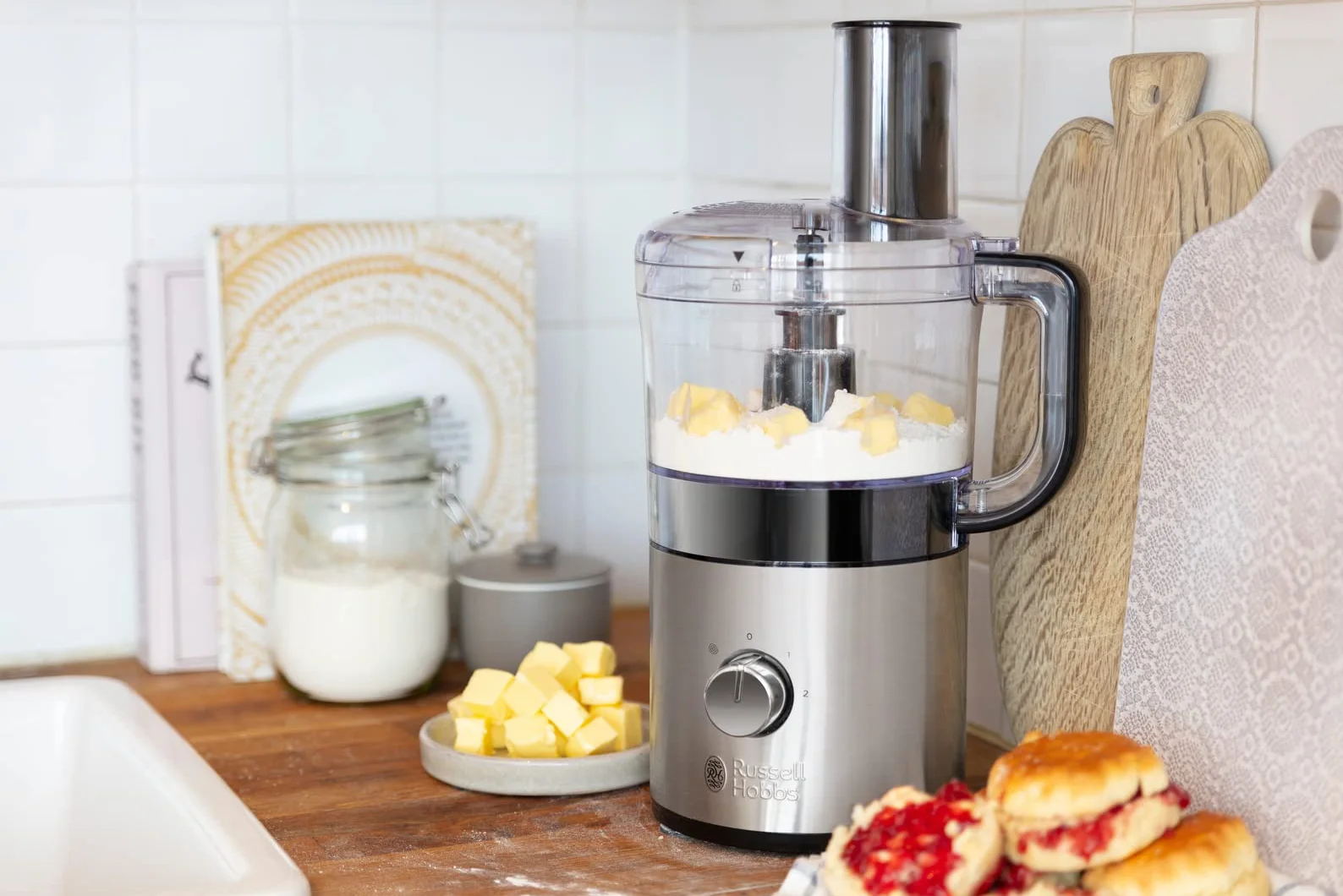 Russell Hobbs Procesador de Alimentos Compact Home 1,2L Acero Inoxidable 2 Velocidades