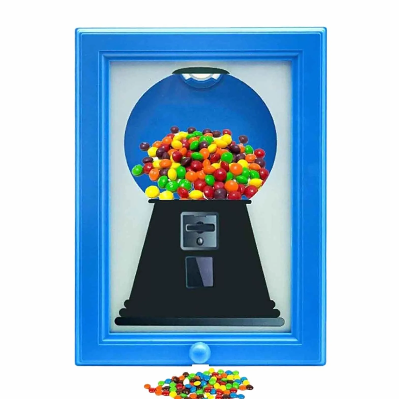 Marco de para teléfono móvil, marco de fotos con dispensador de caramelos para niños, decoraciones creativas para marcos de pared, dispensador de dulces colgantes y máquina de chicles marco