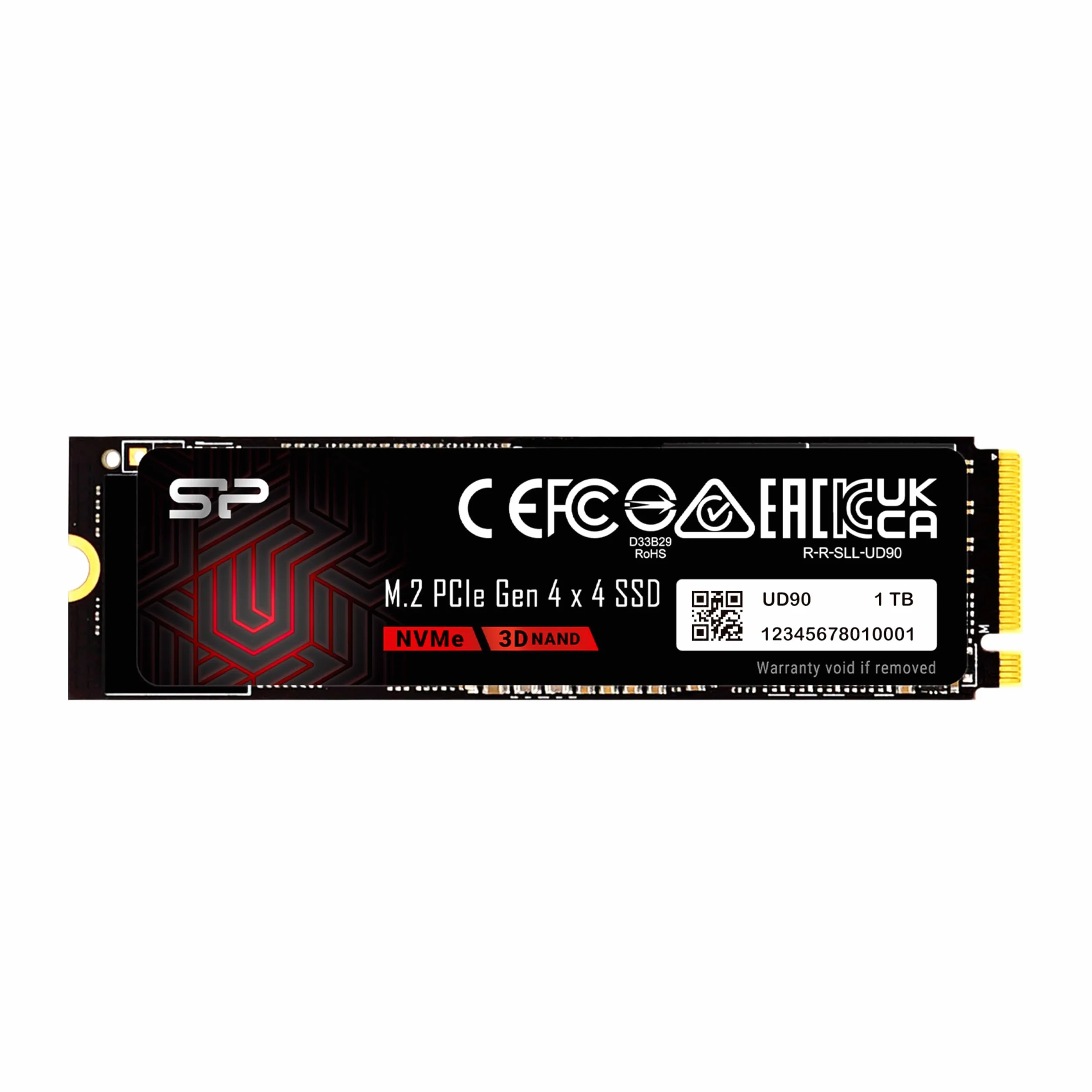 Silicon Power 1TB UD90 NVMe 4.0 Gen4 PCIe M.2 SSD R/W up to 5,000/4,800 MB/s (SP01KGBP44UD9005)