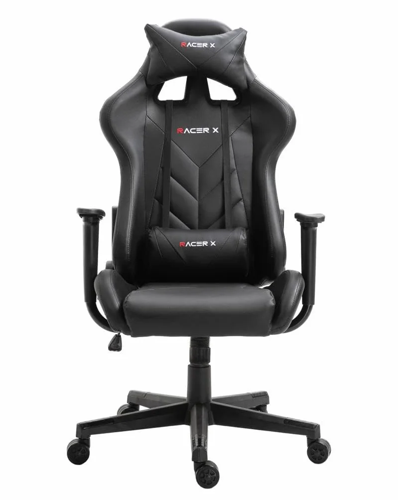 Silla Gaming Racer X Ergonómica Sillón Gamer Profesional Reposabrazos Cojín Lumbar Reposacabezas Giratoria Regulable Altura Reclinable