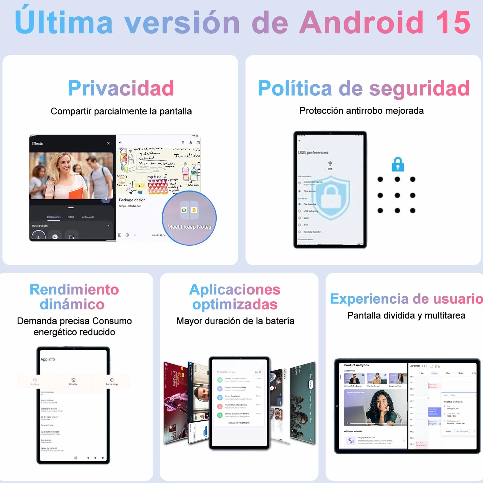 2026 Tablet 10 Pulgadas Android 15, Gemini AI, Octa-Core, 5G WiFi 6, 30GB RAM (2TB TF), Widevine L1, GMS, GPS, BT 5.0, 6000mAh, 5+8MP, 3.5mm Audio, FHD Tablet con Teclado+ Ratón + Funda, Azul