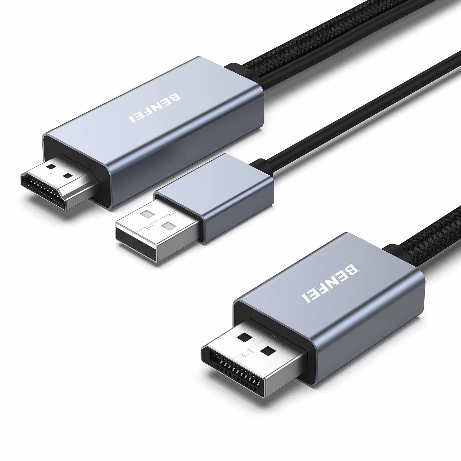 BENFEI Cable HDMI a DisplayPort, HDMI a DisplayPort 4K@60Hz 2K@144Hz 1080P@165Hz, Compatible con PC Tarjeta gráfica Laptop PS5 Xbox One (360) 1.83M