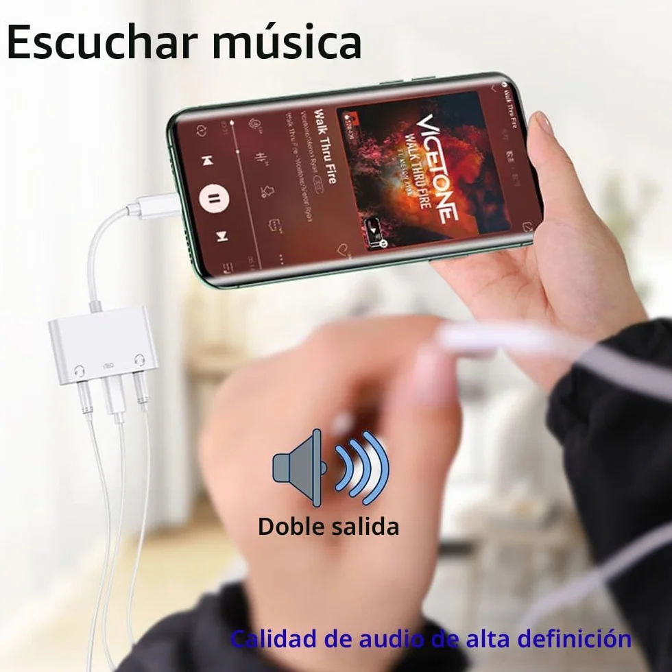Cablcc Tarjeta de sonido USB-C tipo C a doble audio AUX y MIC de 3,5 mm con adaptador de carga de alimentación PD compatible con teléfonos portátiles y tabletas