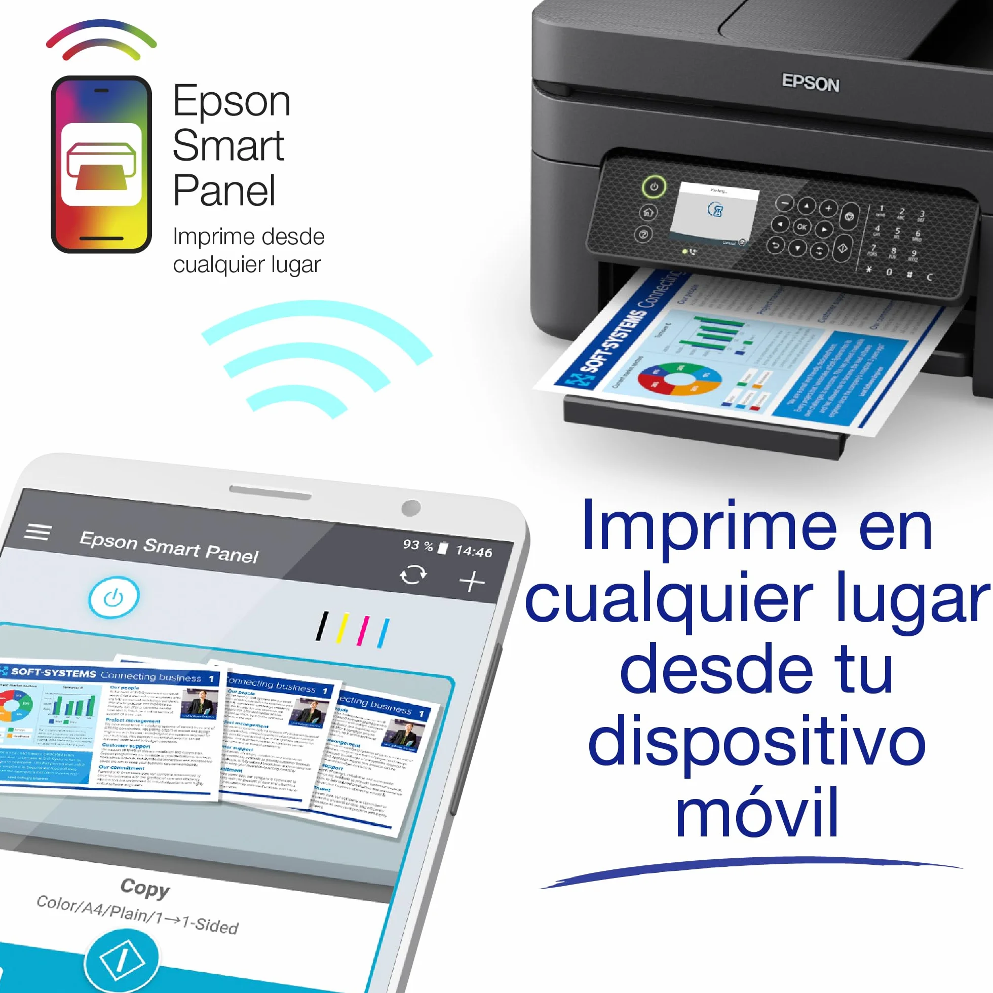 Epson Impresora de inyección de Tinta multifunción Workforce WF-2950DWF A4 con conectividad inalámbrica