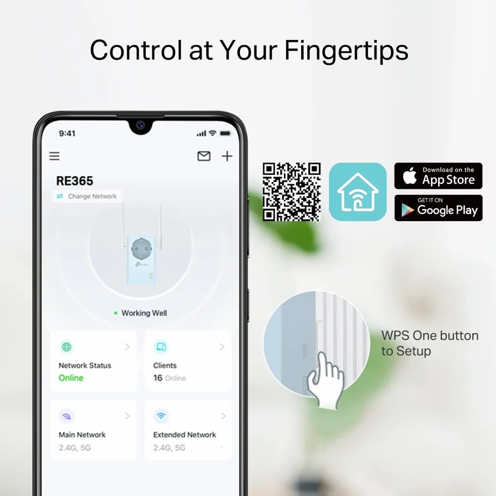 [Nuevo] TP-Link Repetidor Wi-Fi RE365 V3 AC1200 con Conector Integrado, WiFi Extender y Punto de Acceso, Dual Band, Puerto LAN, Aumenta tu Cobertura Wi-Fi, Compatible con Todos los módems Router WiFi