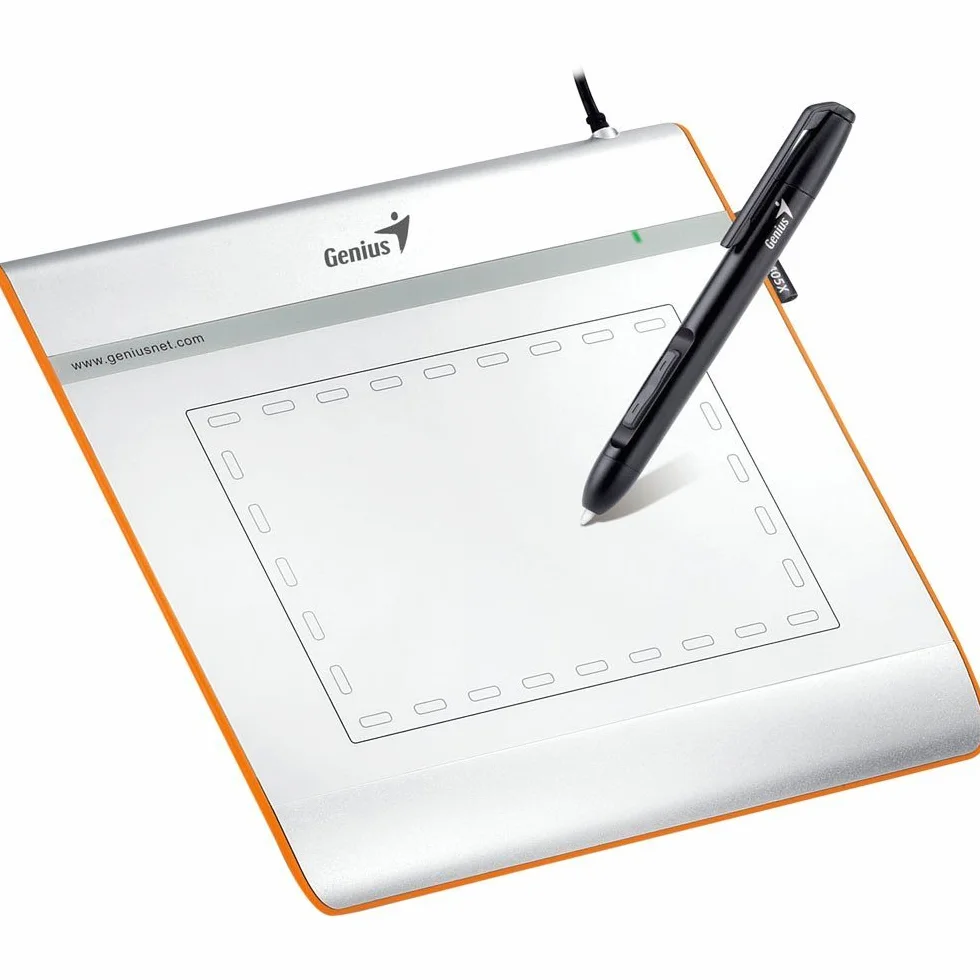 Genius EasyPen i405X Tableta digitalizadora 2540 líneas por Pulgada 140 x 102 mm USB Plata - Tableta gráfica (Alámbrico, 2540 líneas por Pulgada, 140 x 102 mm, USB, 0,25 mm, 100 pps)