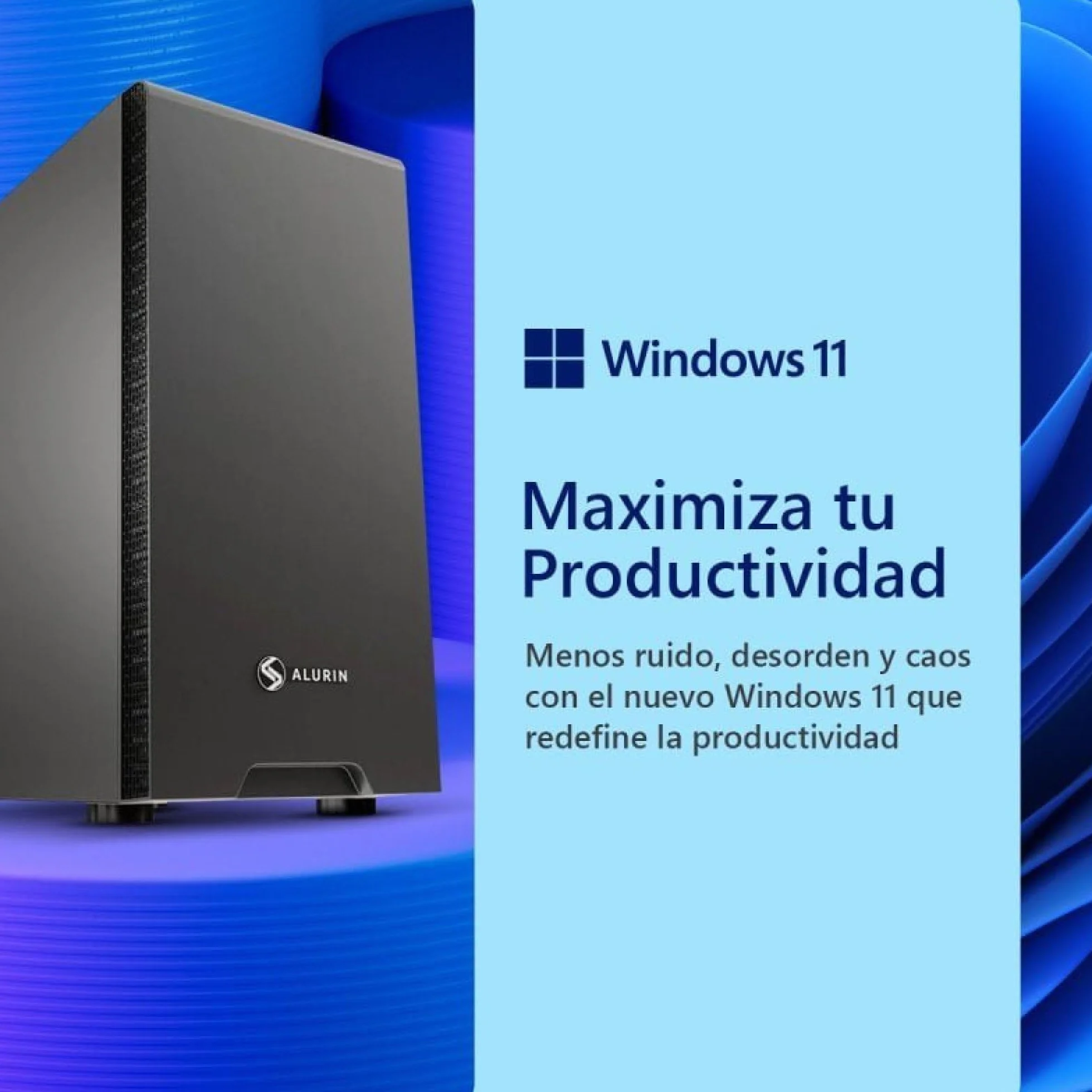 PcCom Work PC Sobremesa Intel Core i5-12400, 32GB RAM, 1TB SSD, Windows 11 Pro, Ordenador de Oficina para Empresa, Teletrabajo y Productividad