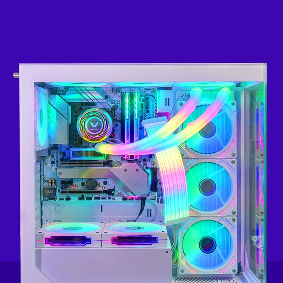 TZMRIT PC Cable Rgb, ARGB PSU Cable Cover Cable Extension, RGB Power Extension Cable Cover Kit for Motherboard and GPU PC Cable Parts Decoration (8PIN BK)