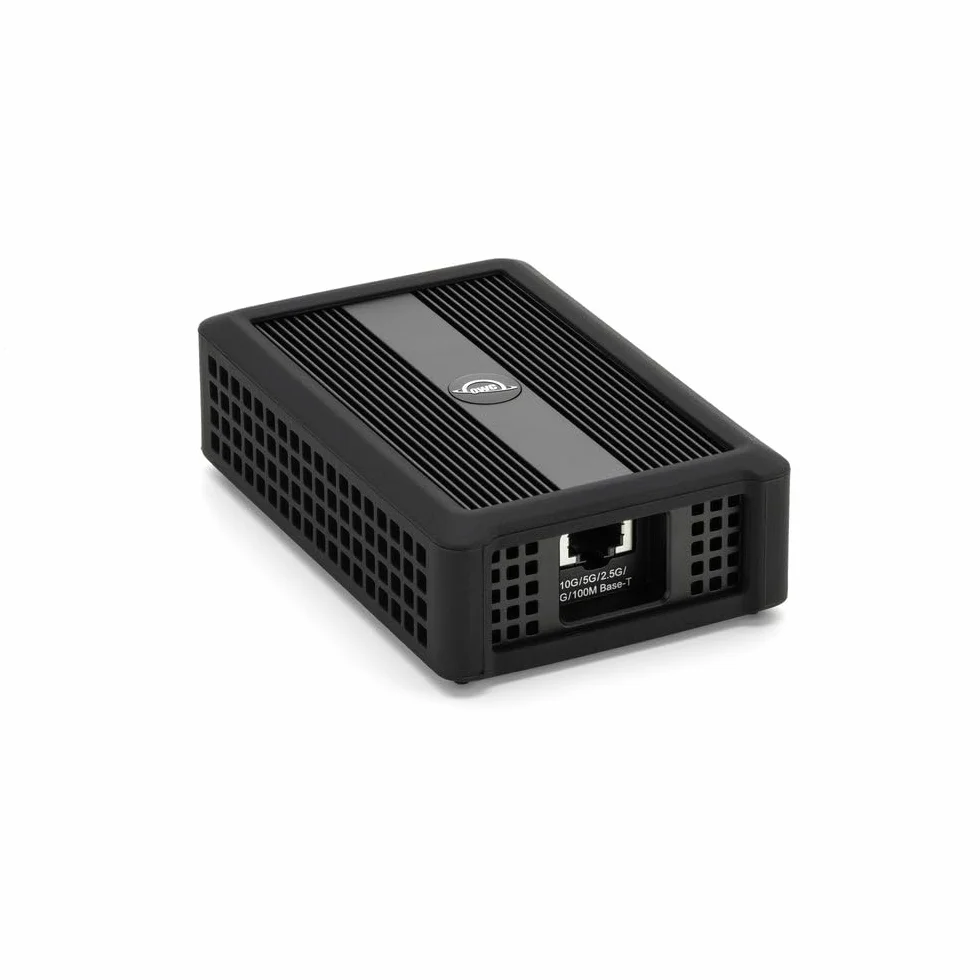 OWC Adaptador Ethernet Thunderbolt 4 10G, para Conexiones de Red de Alta Velocidad, Puerto RJ45 soporta 10 GB/s, 5 GB/s, 2.5 GB/s, 1 GB/s y 100 MB/s Base-T, Compatible con Puertos Host Thunderbolt 4