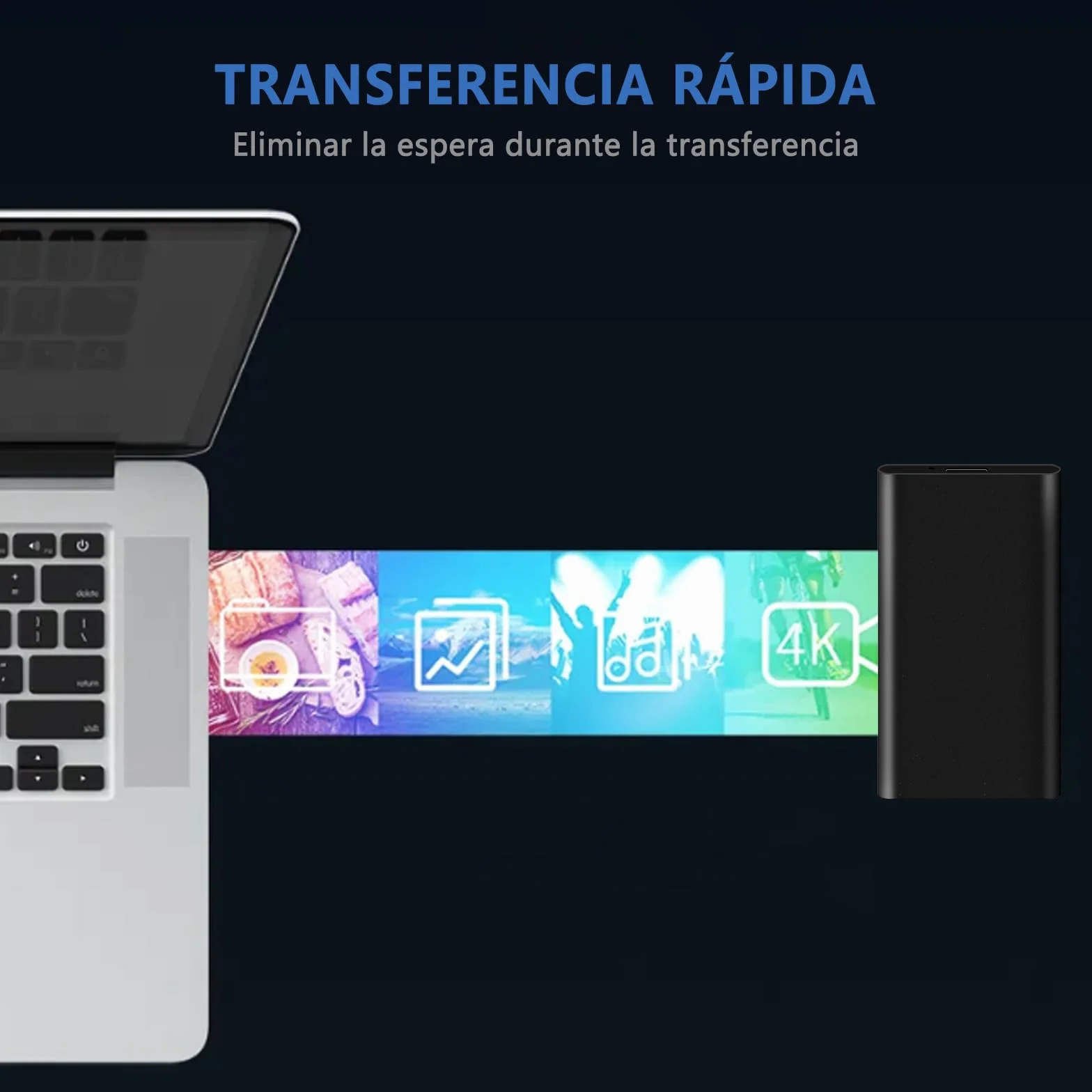 Watpot Disco Duro Externo 2TB USB Ultrafino Diseño Metálico Portátil para Mac, PC, Laptop, Ordenador, Smart TV
