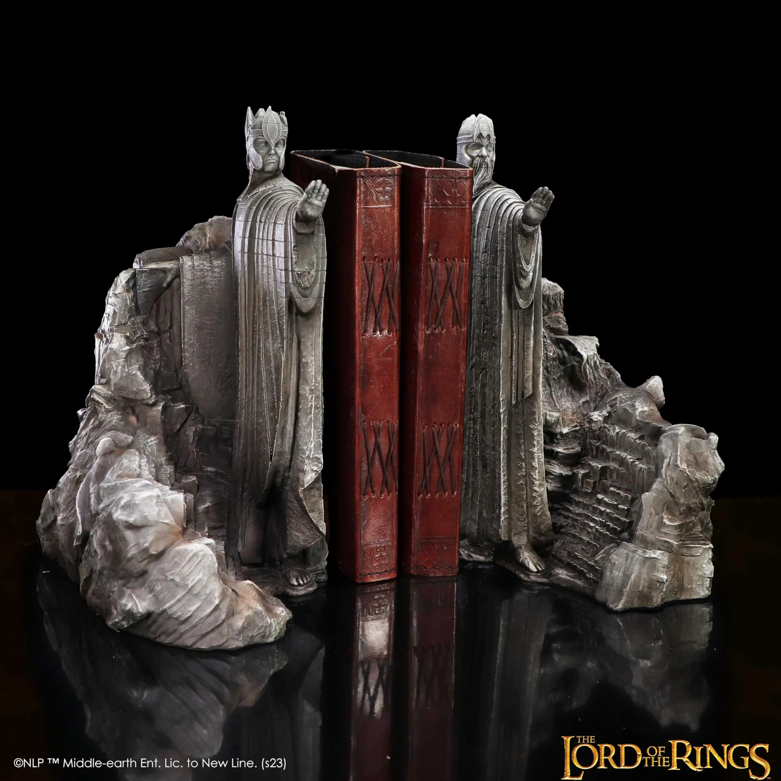 Nemesis Now Señor de los Anillos Puertas de Argonath Sujetalibros 19 cm Resina Gris Exhibición