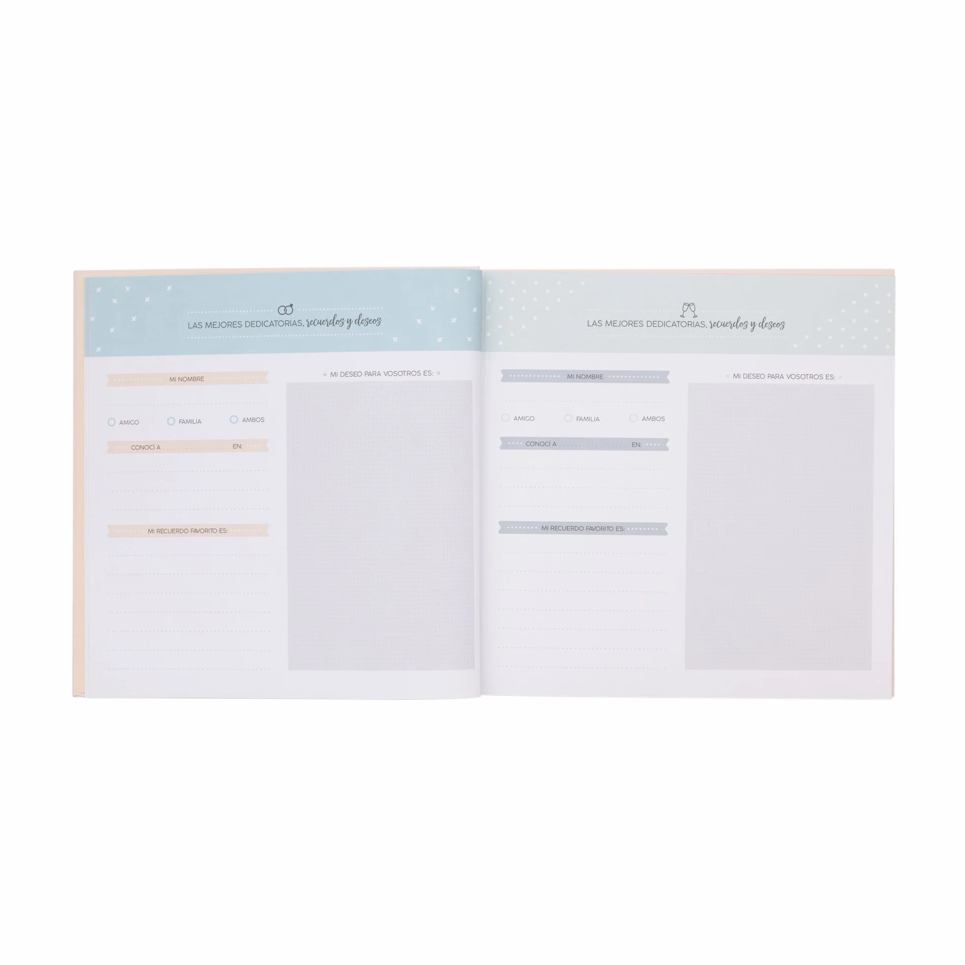 Mr. Wonderful MRW10 Libro de firmas de boda 24x25x1.5 cm