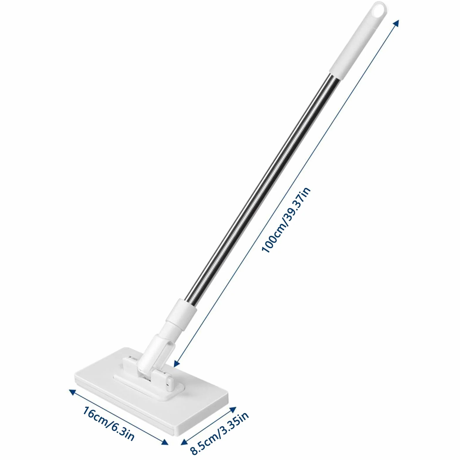 Mopa Desmontable 100 cm Limpieza Sin Manos Incluye 4 Trapos Microfibra Fregona Suelos Madera Baldosas Baño