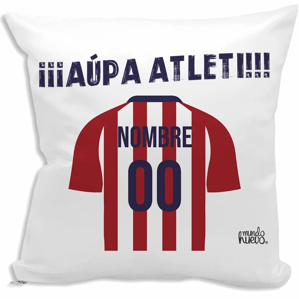 Mundohuevo Poduszka Dekoracyjna Personalizowana 42,5x42,5 cm Bawełna Prezent Piłkarski