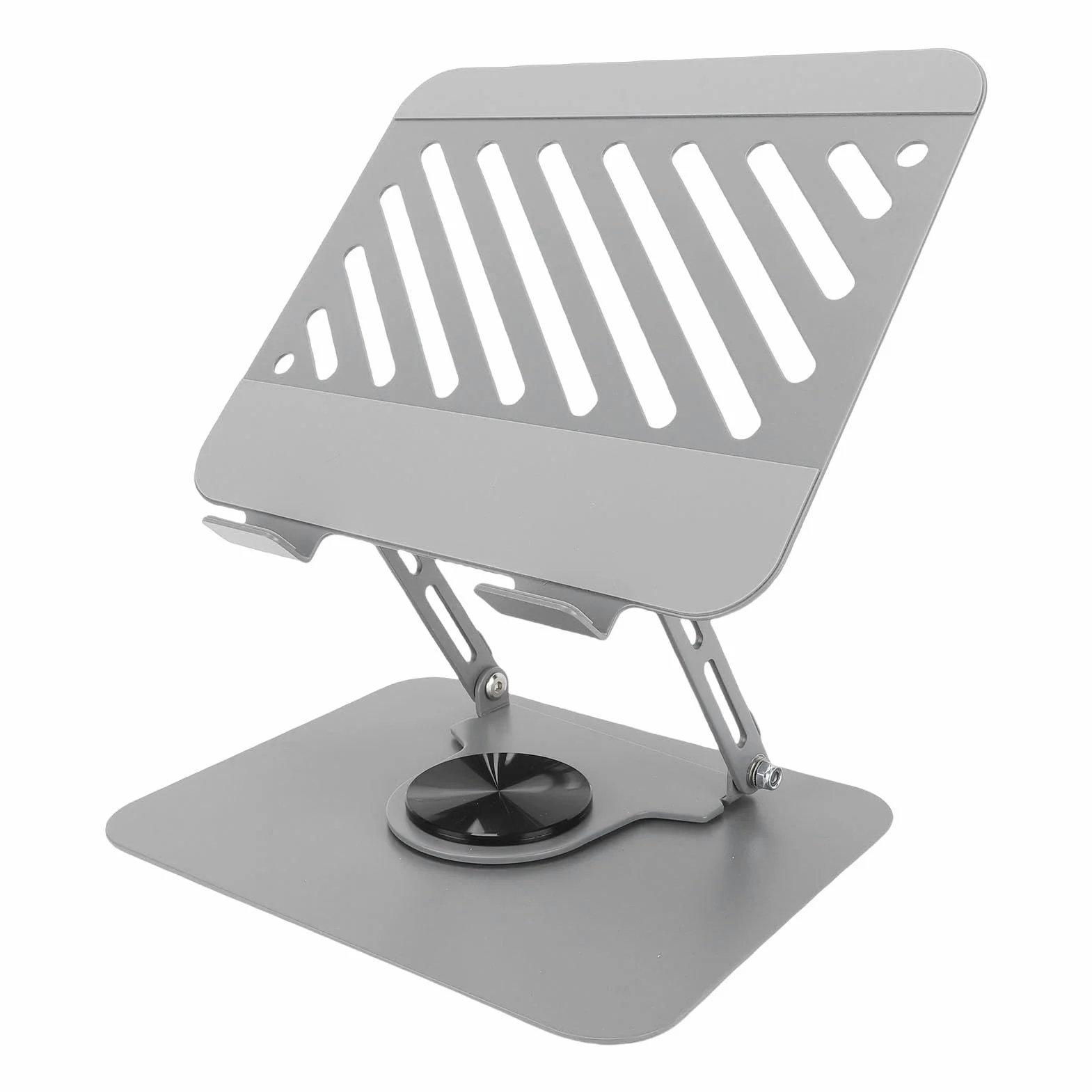 Agatige Soporte Giratorio para computadora portátil de 360 ​​°, Altura Ajustable, Soporte Elevador para computadora portátil, Soporte de Aluminio para computadora portátil, Plegable para