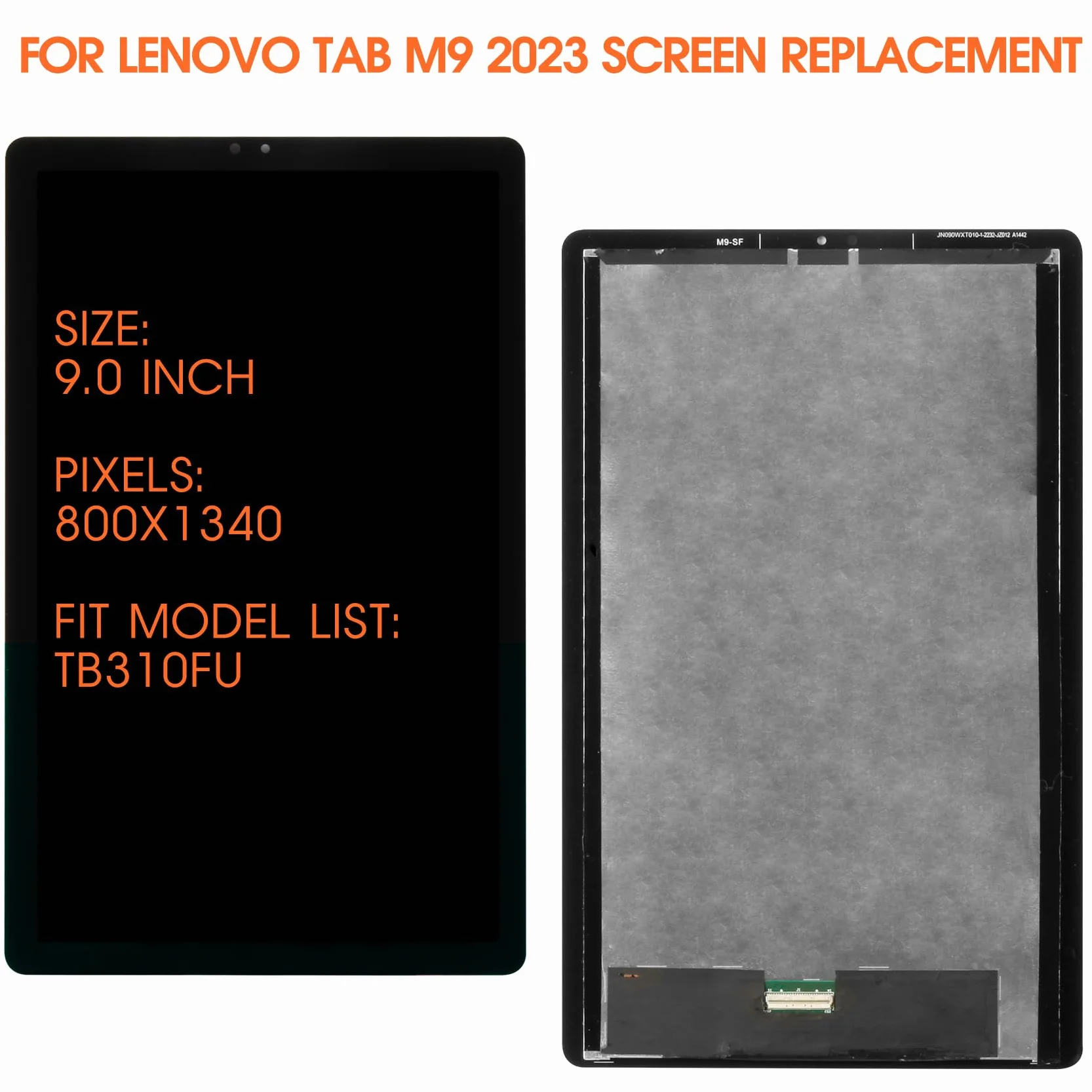 Pantalla LCD para Lenovo Tab M9 TB-310FU TB-310XU TB310XC TB310FU 9.0 Pulgadas Pantalla LCD Digitalizer Pantalla Táctil Panel de Vidrio Completa Asamblea con Herramientas, Nior