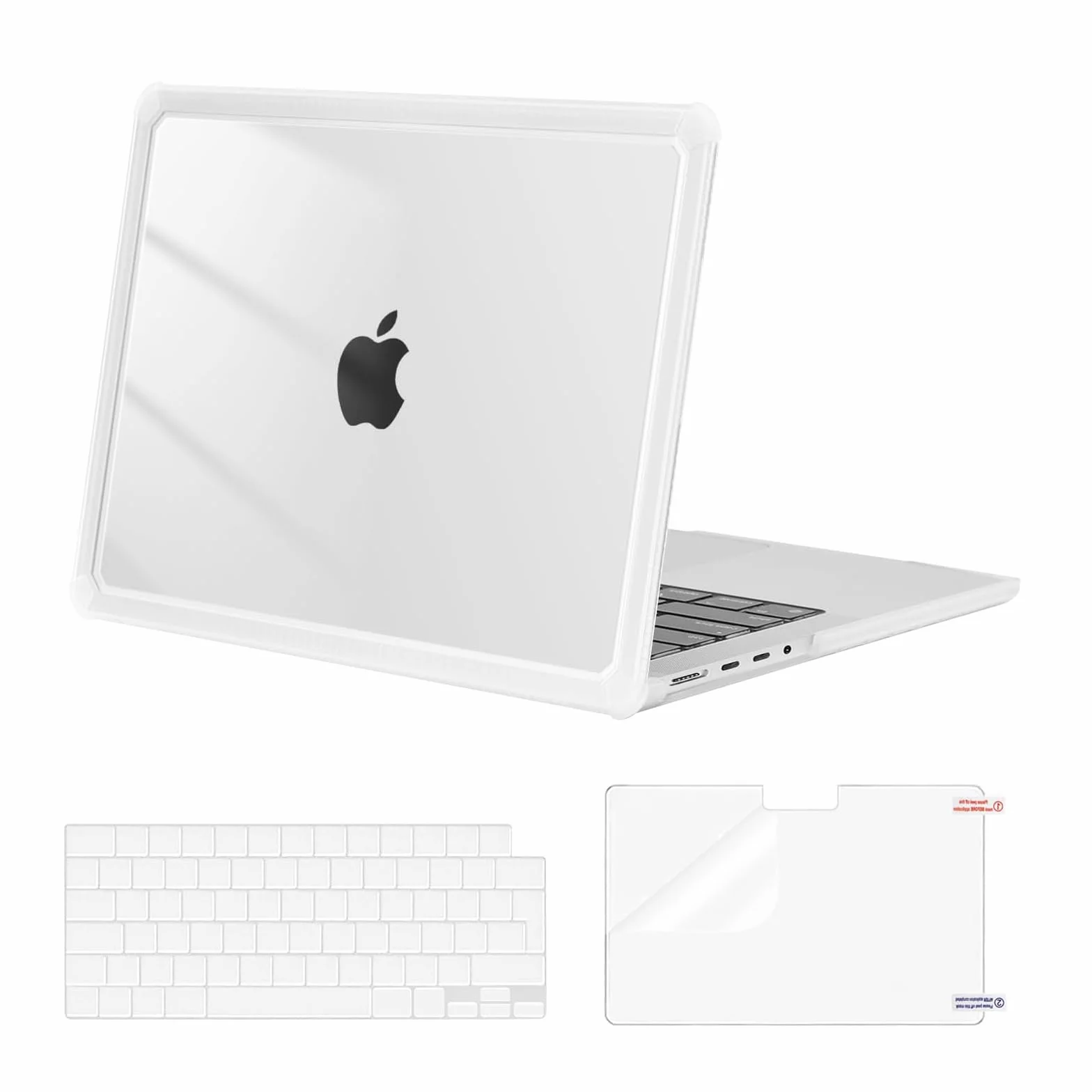 MOSISO Funda Compatible con MacBook Pro 14 Pulgadas 2026-2021 M5 M4 M3 M2 M1 A3426 A3427 A3434 A3112 A3185 A3401 A2918 A2992-A2442, Heavy Duty TPU Bumper Carcasa&Teclado&Pantalla Film,Transparente