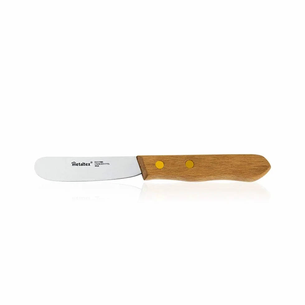 Metaltex Paleta Mantequilla, Madera y Acero INOX, Natural, 16 cm