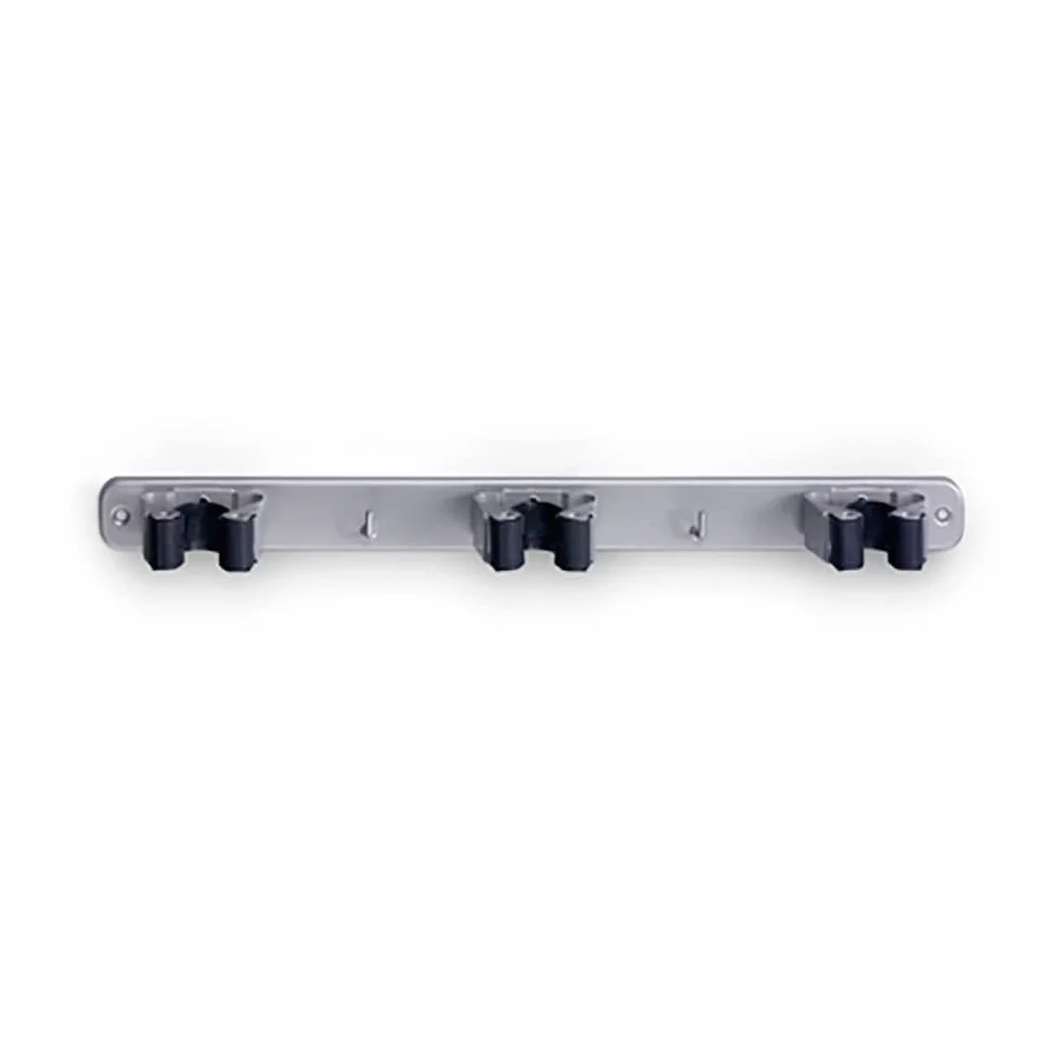 Colgador triple para escobas INOFIX fijación con tornillo interior