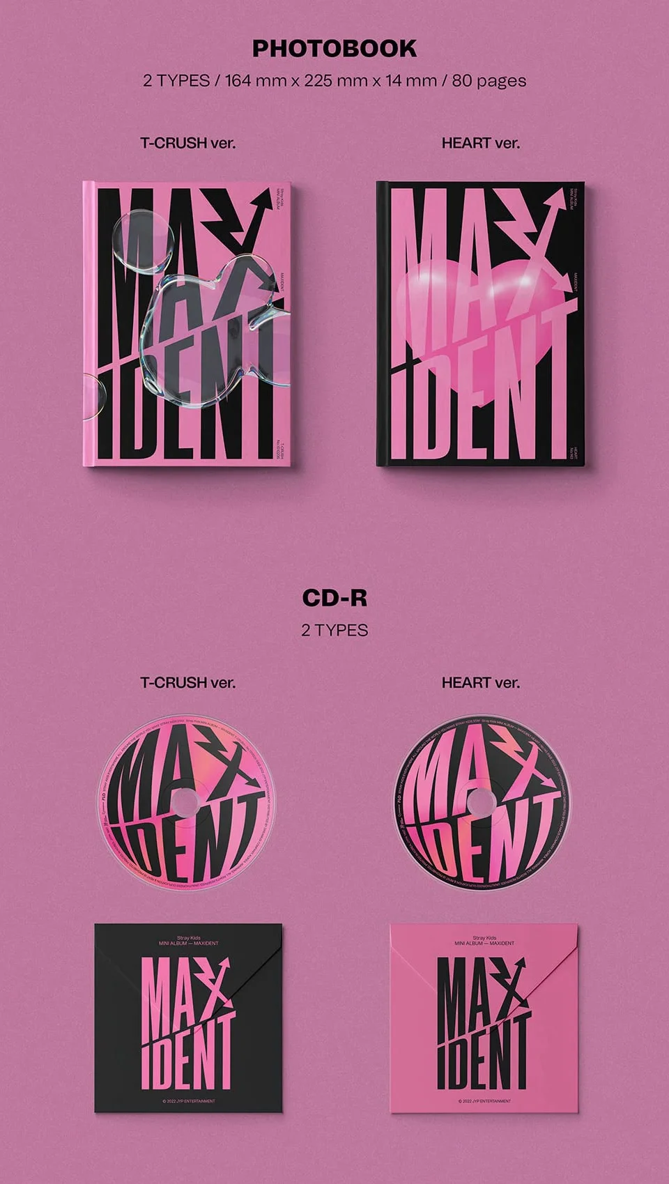 STRAYKIDS MAXI DENT HEART Ver. Album Photocards Photobook Poster