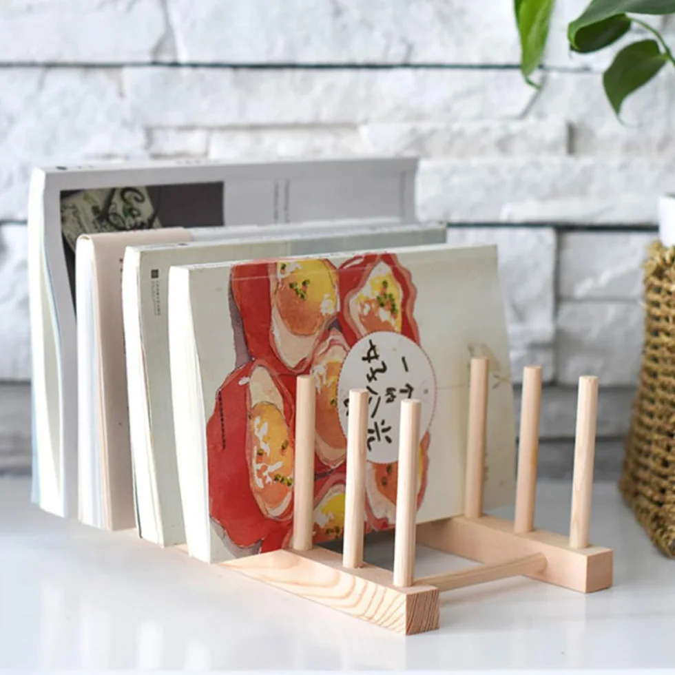 Escurreplatos de Madera Plegable Organizador de Cocina con Soporte para Platos y Vasos