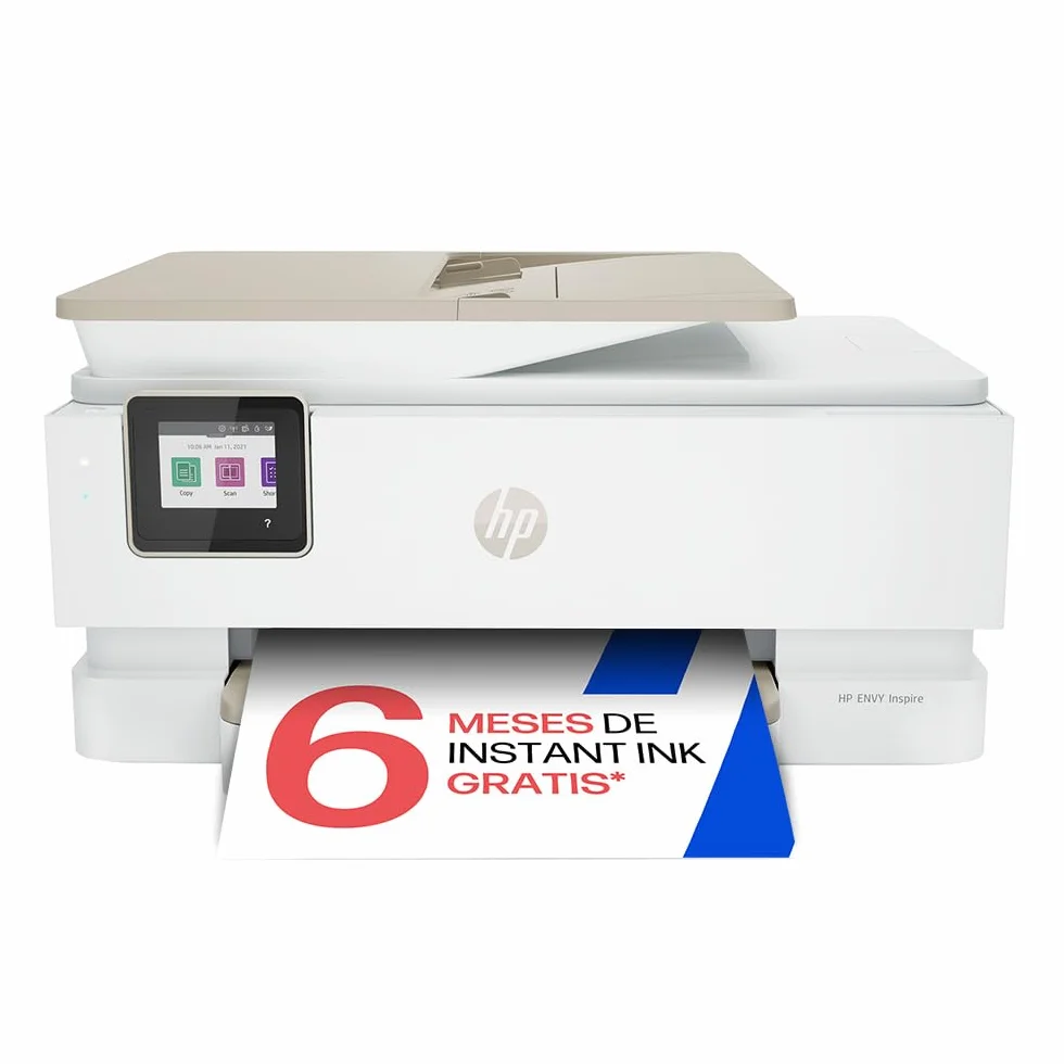 HP Envy Inspire 7920e 242Q0B, Impresora multifunción de inyección de Tinta A4 a Color, Conexión Wi-Fi, impresión a Doble Cara automática, 22 ppm, 6 Meses de impresión Instant Ink, Blanca
