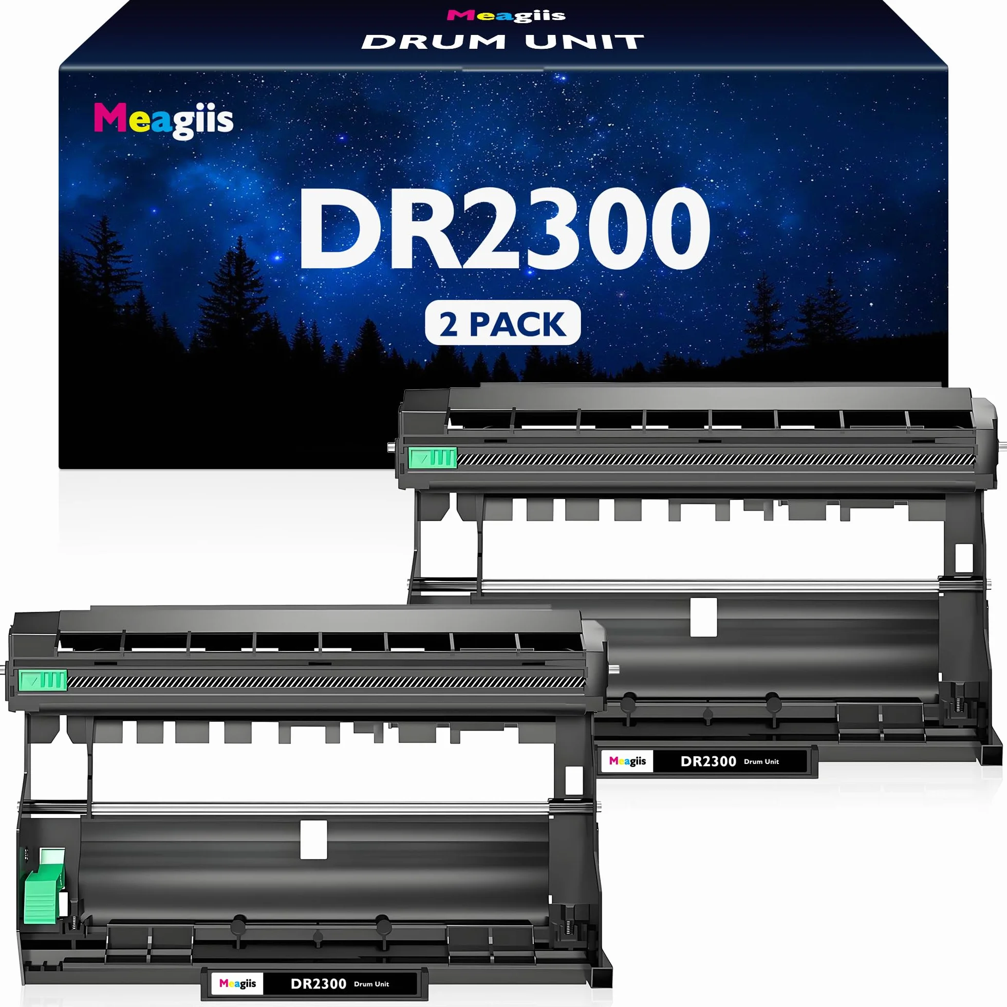 DR2300 DR-2300 Unidad de Tambor Compatible con Brother DR2300 DR-2300 Tambor para Brother HL-L2300D HL-L2340DW DCP-L2500D DCP-L2520DW MFC-L2700DW MFC-L2720DW MFC-L2740DW (Paquete de 2)