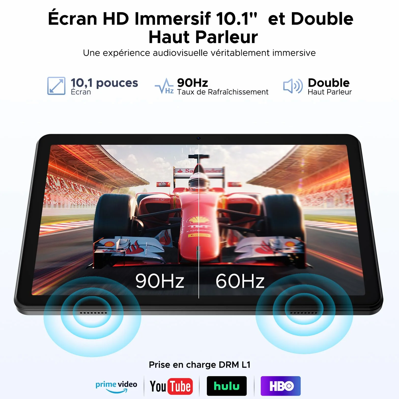 P10 Tablet 10 Pulgadas Android, Tablets Android 16 con Gemini AI, 48GB RAM+128GB ROM, 7000mAh, Unisoc T310 Quad-Core, 90Hz, 8MP+5MP, WiFi 5, Altavoces Duales, Face ID, Tablet con Teclado, Lapiz, Negro