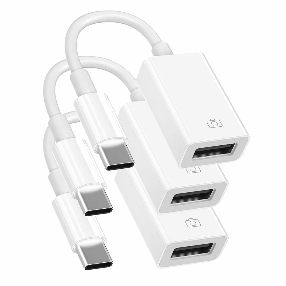 Adaptador USB C a USB 3.0, USB C macho a USB hembra, cable OTG Thunderbolt3 a USB adaptador compatible con MacBook Pro/Air, iPhone 16 Pro Max/16 Plus/16/15, Galaxy S24/S23/S22/S21 (1)