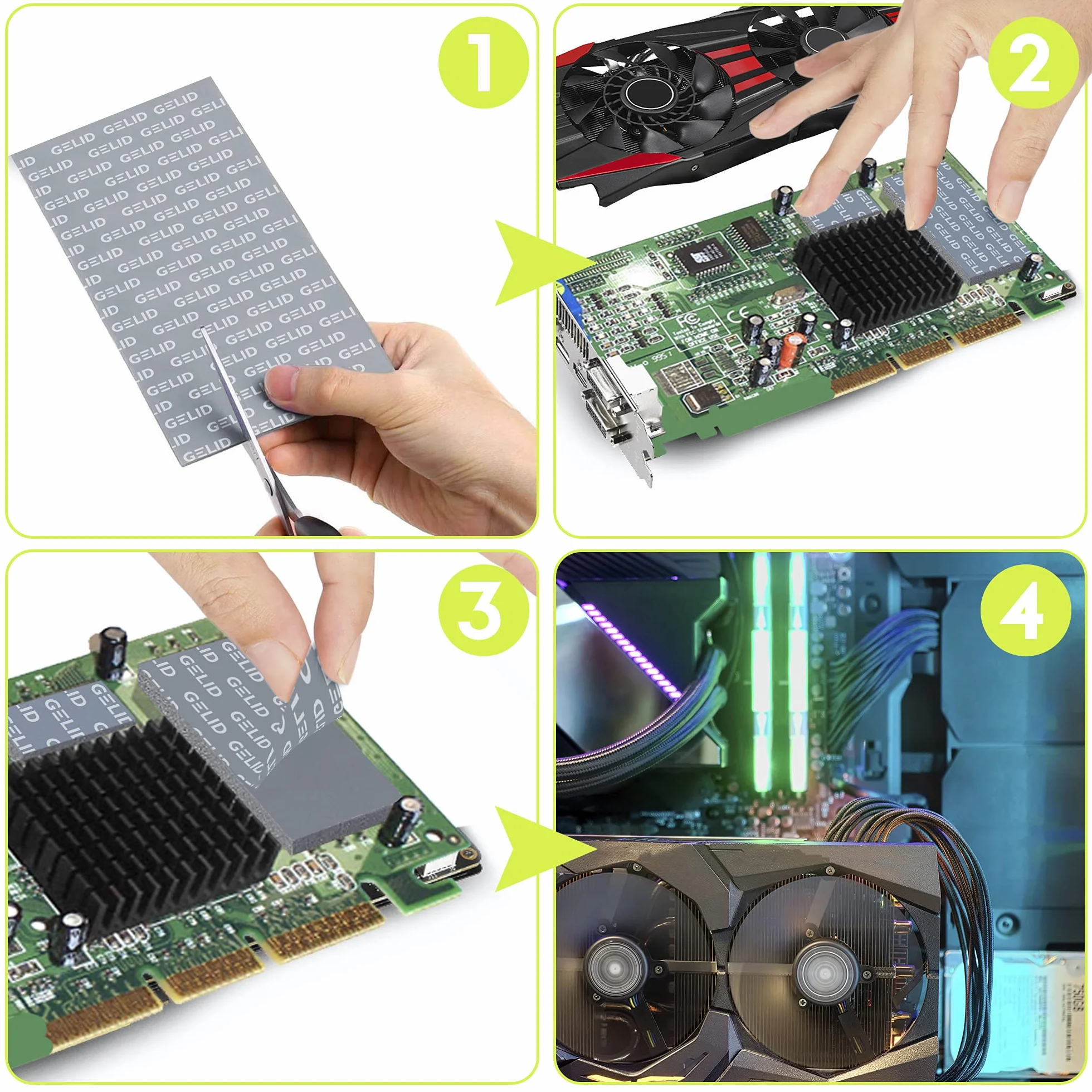 Gelid Solutions GP-Extreme 12W-Almohadilla térmica 80x40x2.0 (2 piezas) Excelente conducción del calor, relleno ideal para huecos. Fácil instalación. 80x40x2.0 (2 piezas)