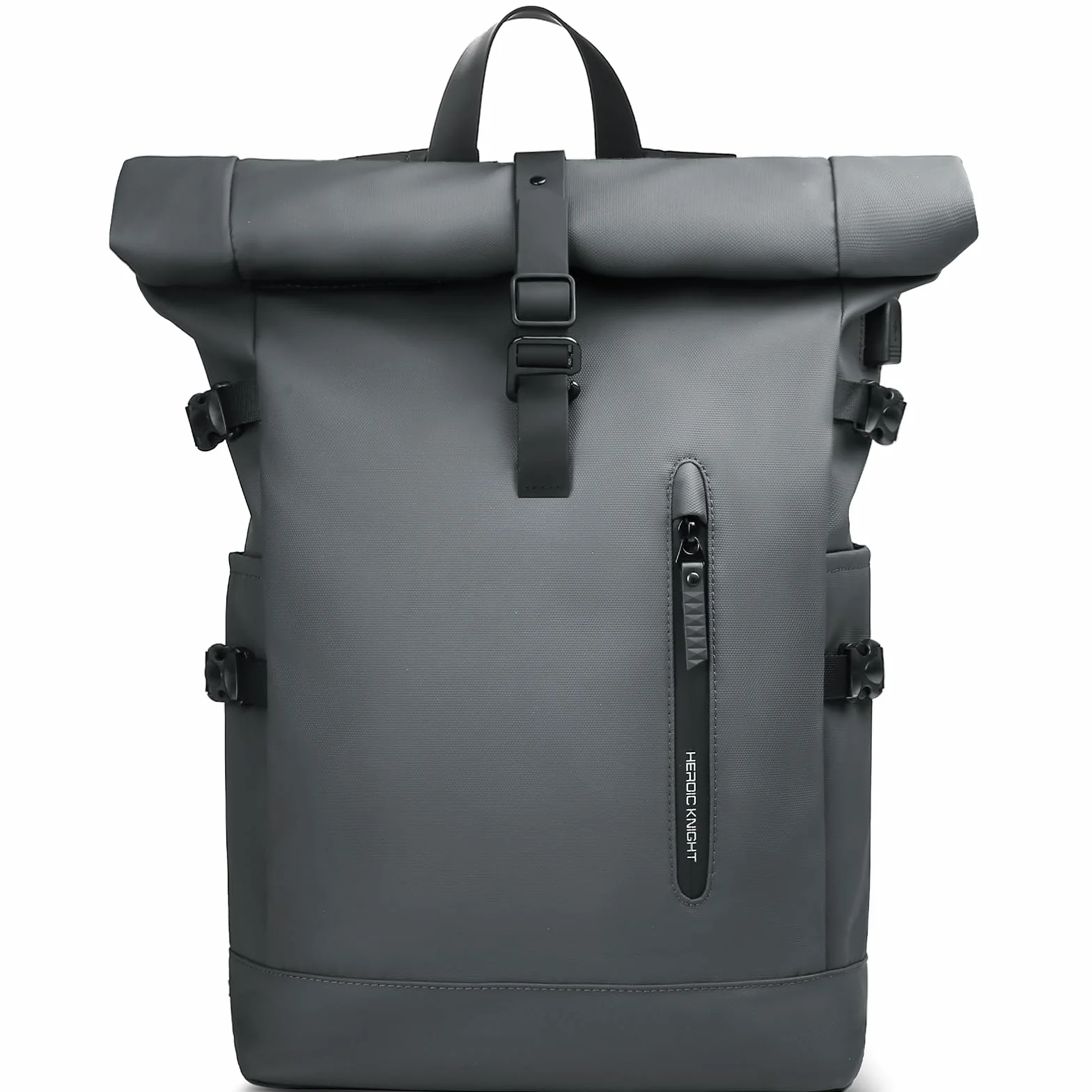 hk Mochila Enrollable Mochilas Roll Top Hombre y Mujer Impermeable | con puerto USB para Portátil 15.6 Pulgadas Antirrobo Grande 23L para Viaje Camping Ciclismo Escuela y Deporte